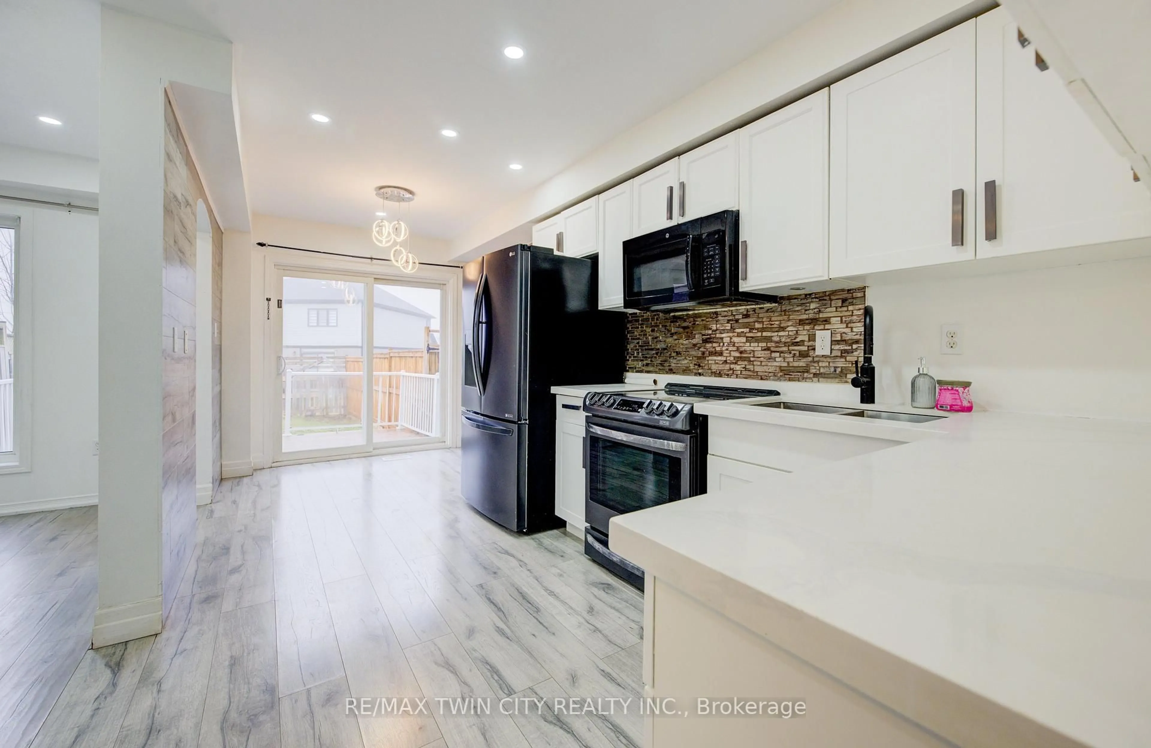 Open concept kitchen, ceramic/tile floor for 82 Trowbridge St, Woolwich Ontario N0B 1M0