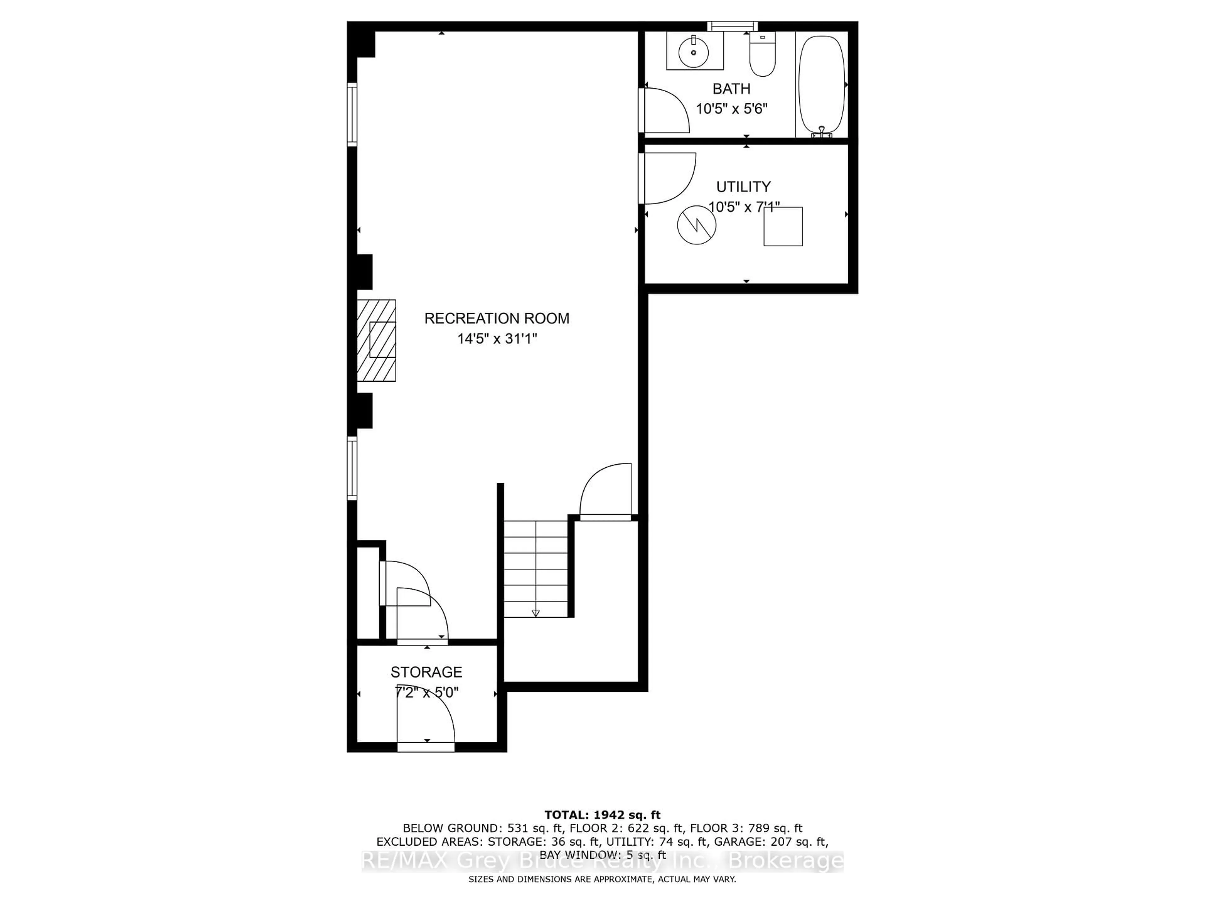 Floor plan for 1487 14th Ave, Owen Sound Ontario N4K 0A1