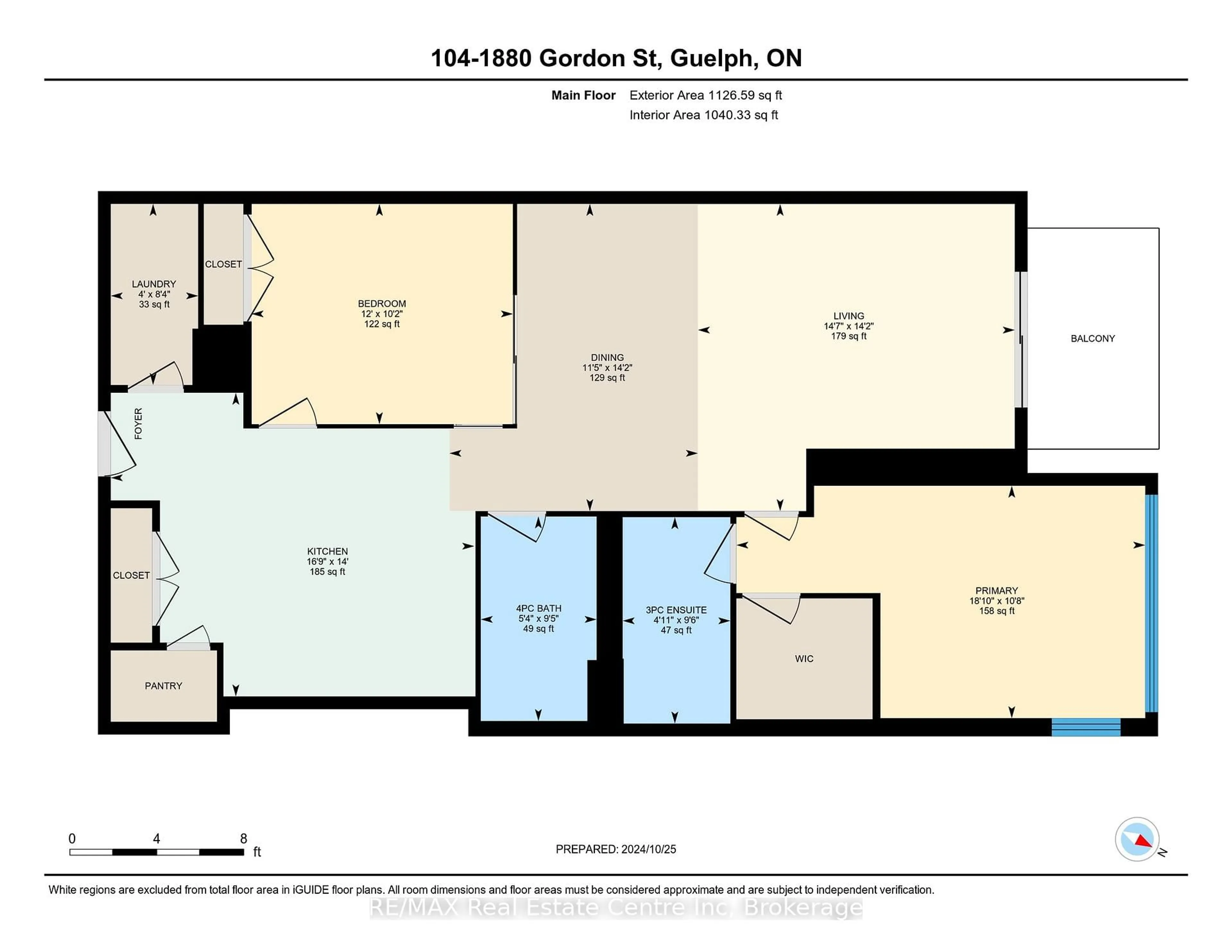 Floor plan for 1880 Gordon St #104, Guelph Ontario N1L 0P5