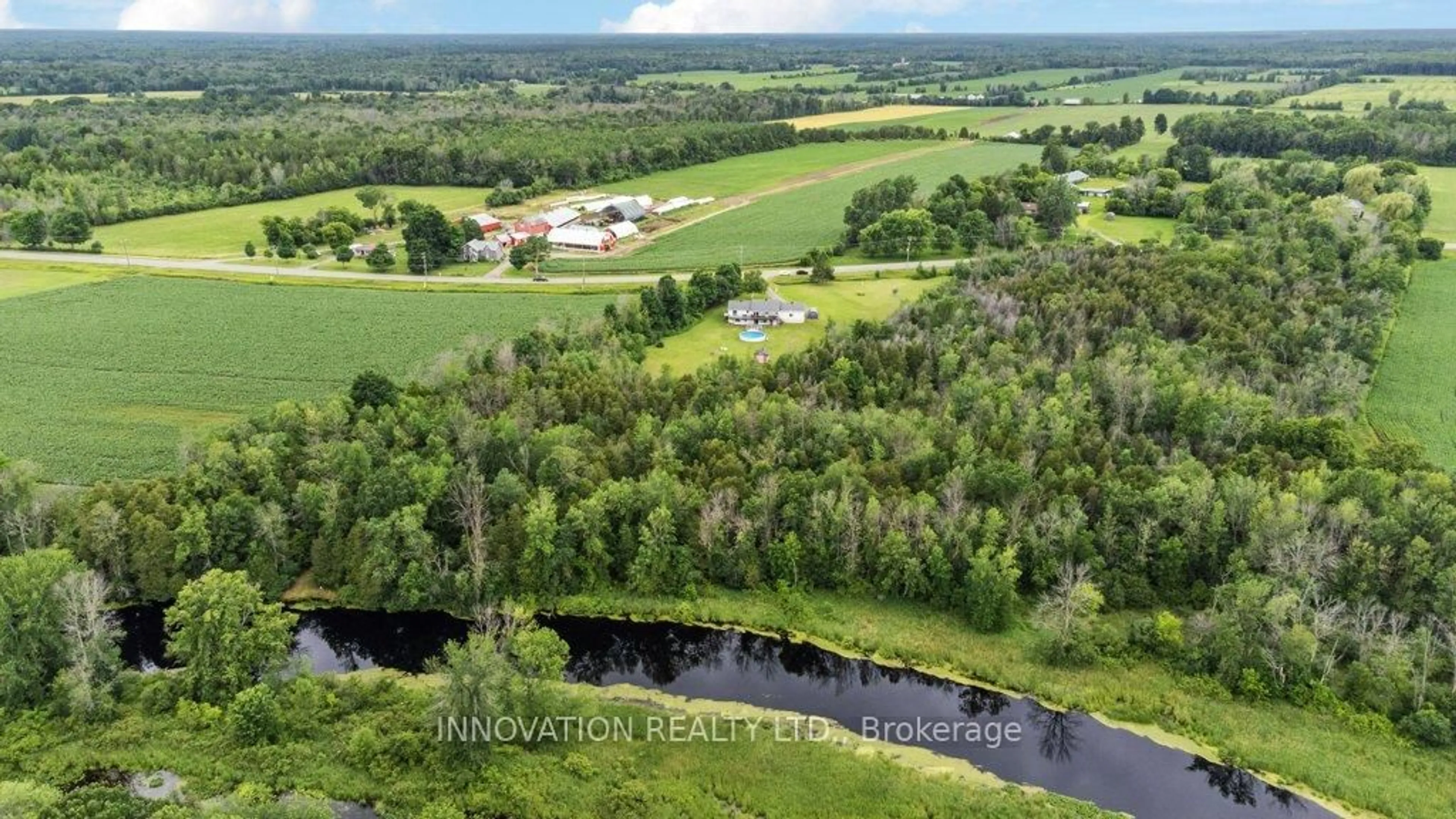 A pic from outside/outdoor area/front of a property/back of a property/a pic from drone, water/lake/river/ocean view for 3315 County 21 Rd, Edwardsburgh/Cardinal Ontario K0E 1X0