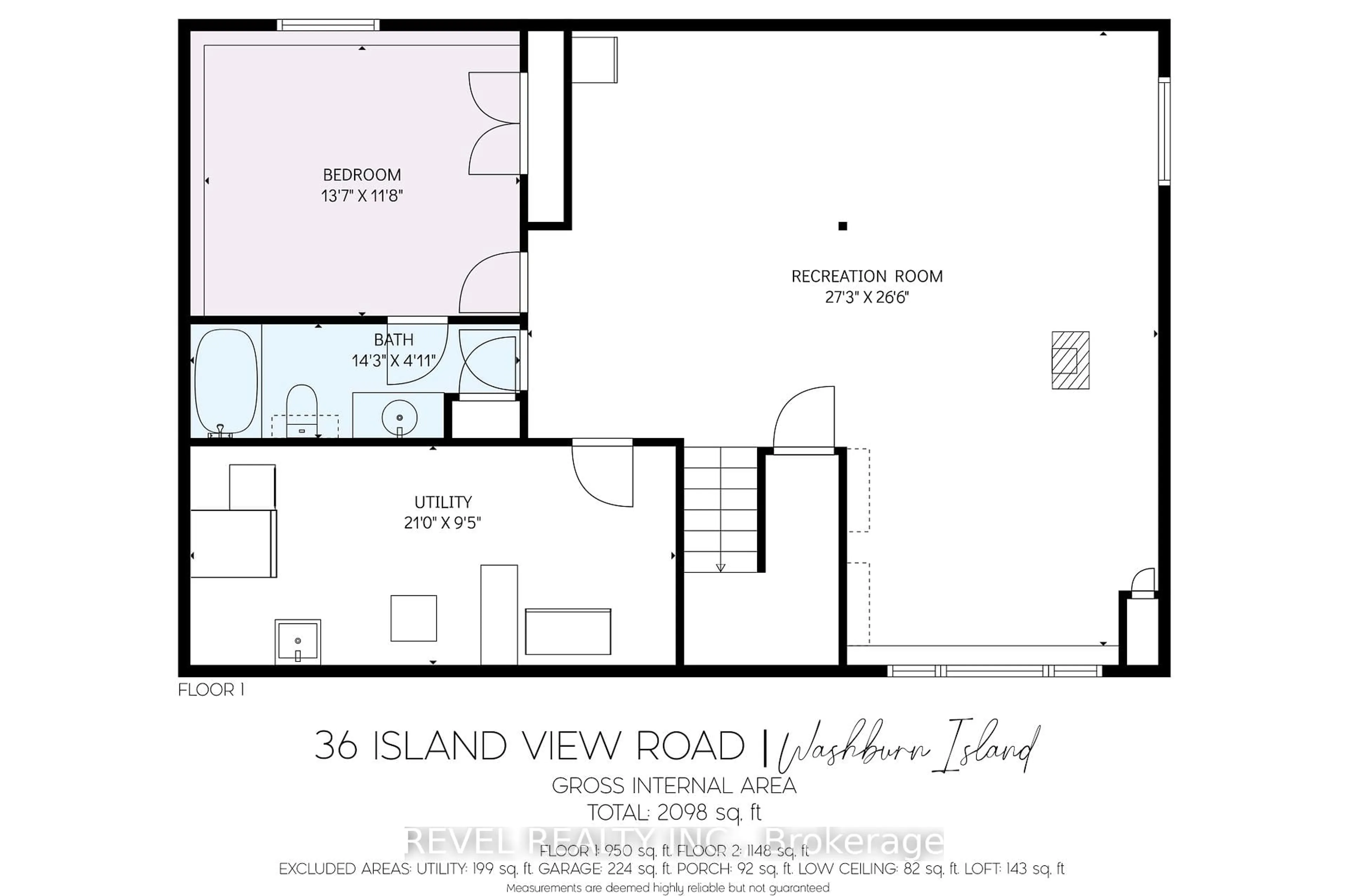 Floor plan for 36 Island View Rd, Kawartha Lakes Ontario K0M 2C0