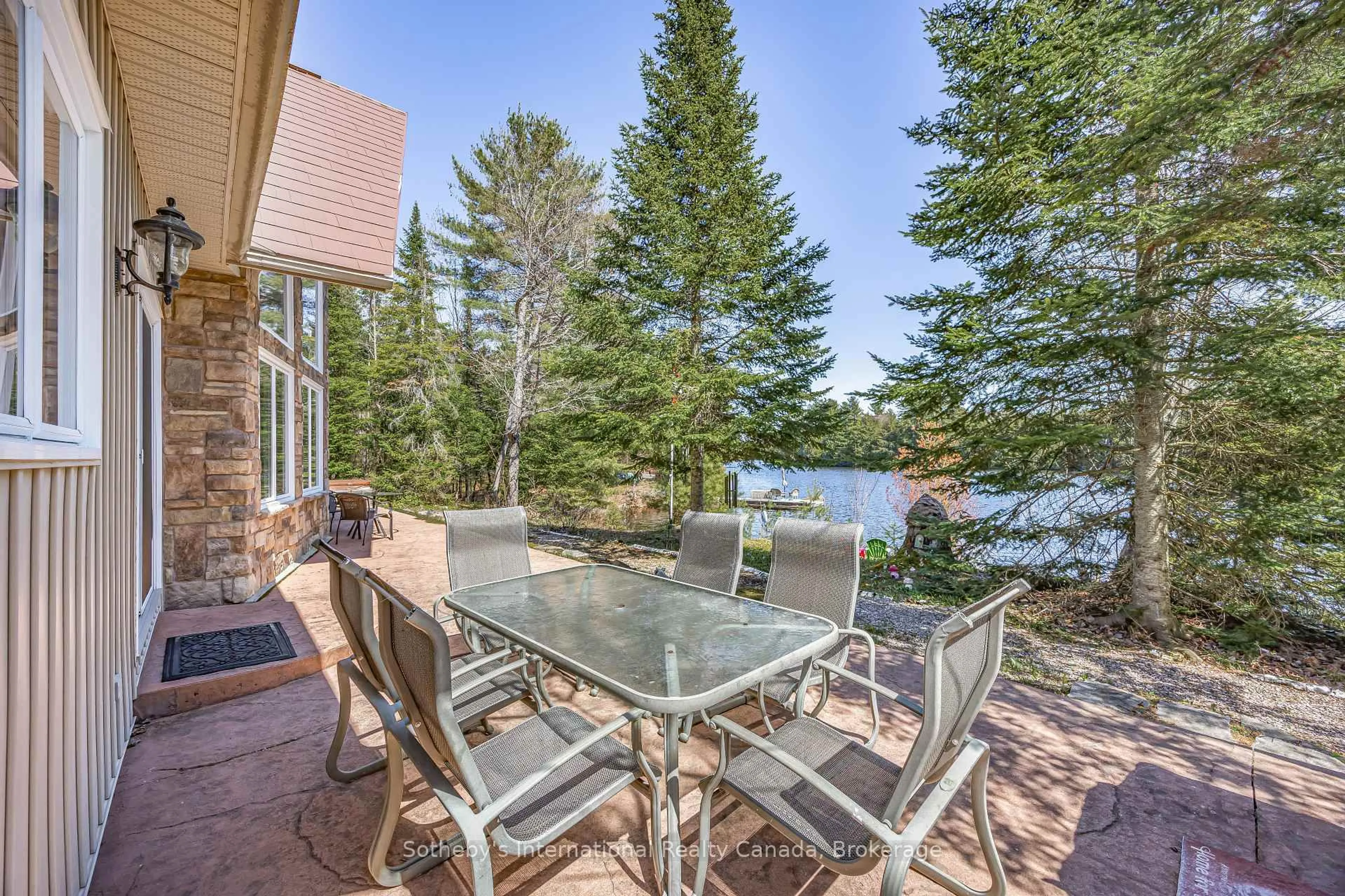 Patio, water/lake/river/ocean view for 9 Pauls Bay Rd, McDougall Ontario P2A 2W7