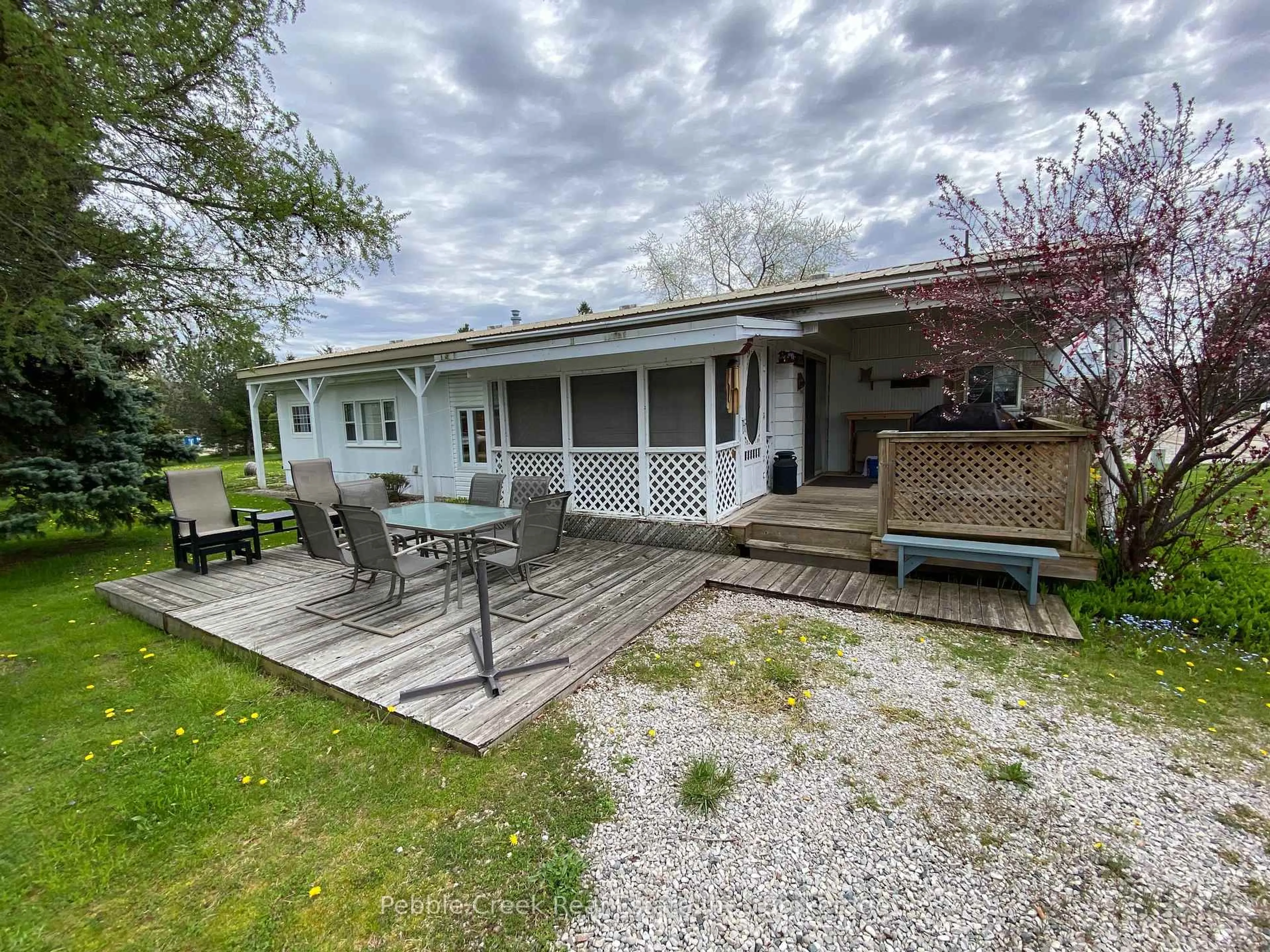 A pic from outside/outdoor area/front of a property/back of a property/a pic from drone, unknown for 6 Turnbull's Grove Rd, Bluewater Ontario N0M 1N0
