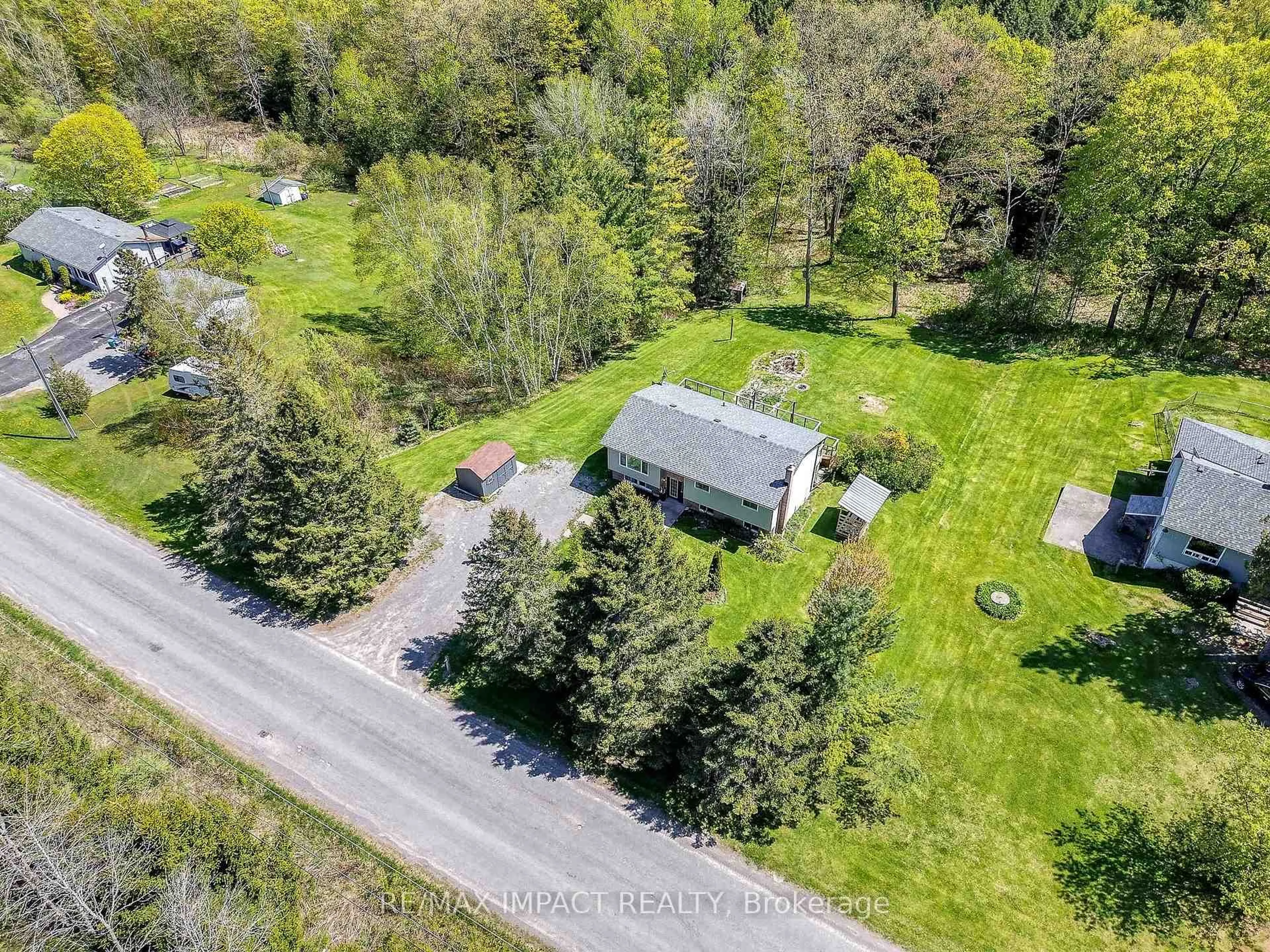 A pic from outside/outdoor area/front of a property/back of a property/a pic from drone, street for 16899 Telephone Rd, Ingleside Ontario K8V 5P4