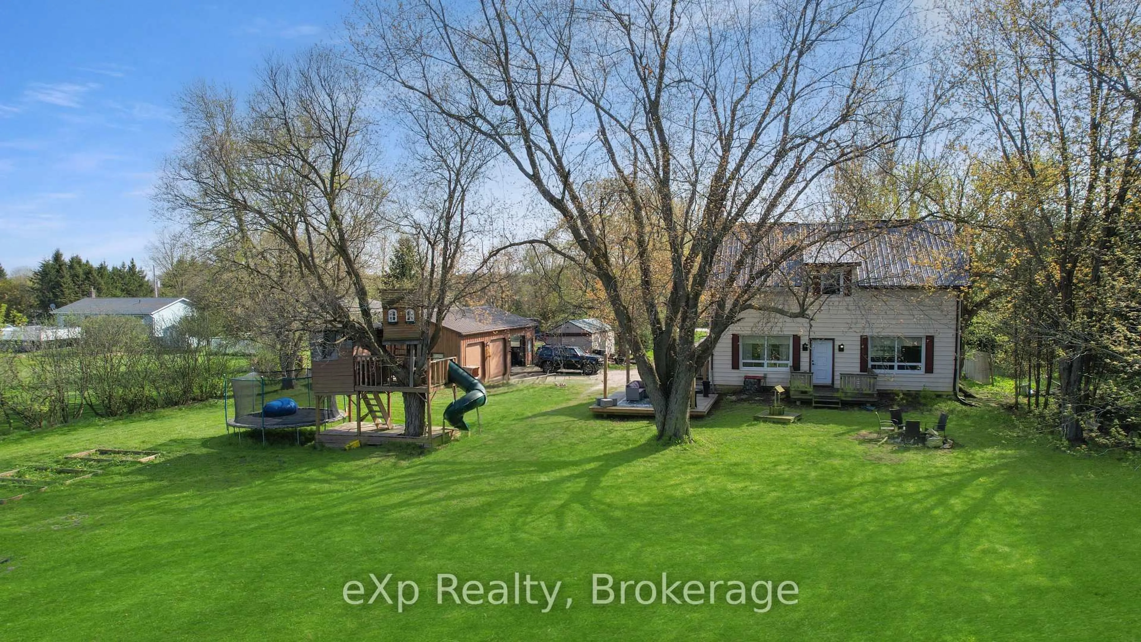 A pic from outside/outdoor area/front of a property/back of a property/a pic from drone, water/lake/river/ocean view for 9499 Maas Park Dr, Wellington North Ontario N0G 2L0