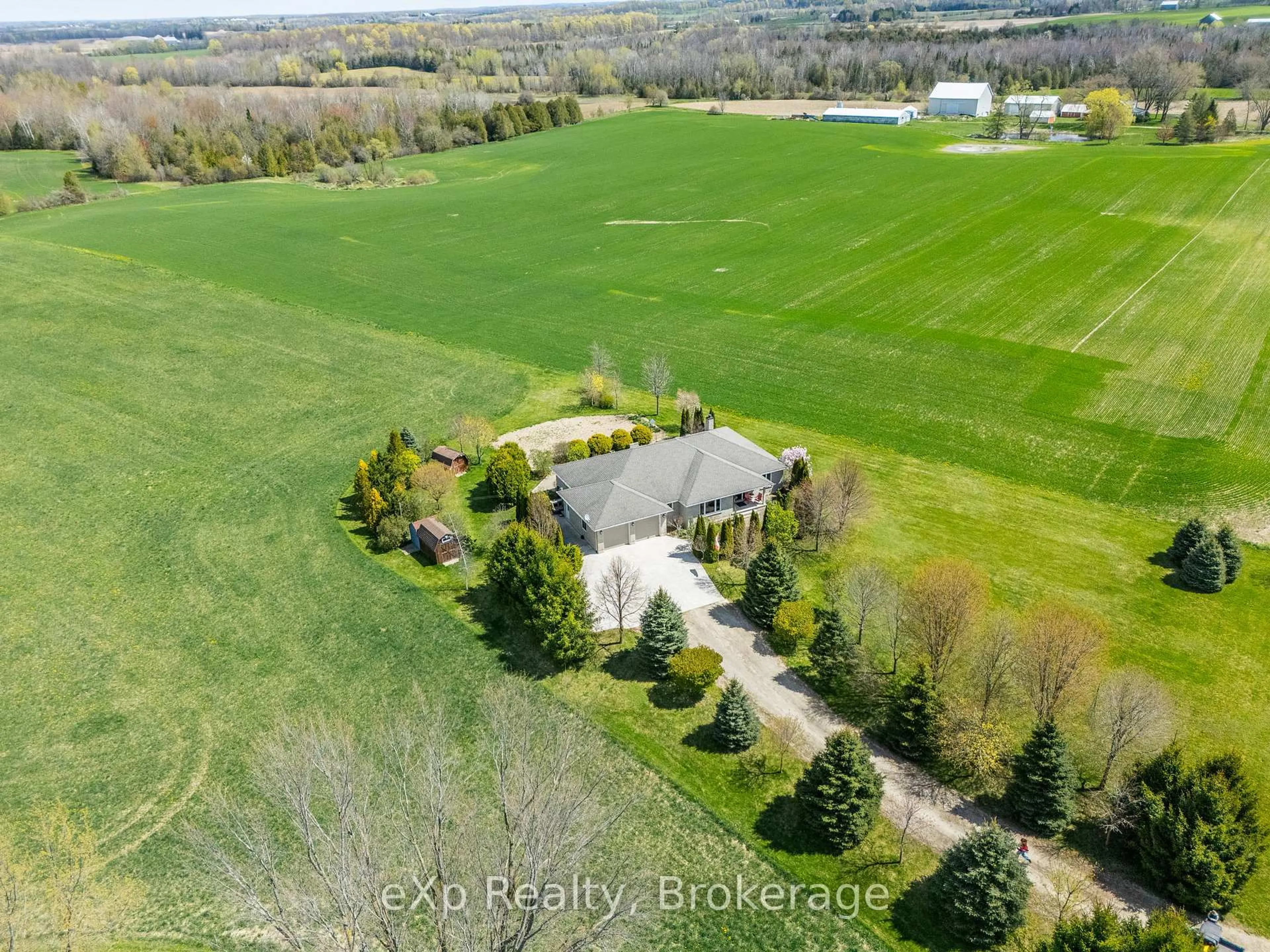 A pic from outside/outdoor area/front of a property/back of a property/a pic from drone, unknown for 122287 Concession 8 N/A, West Grey Ontario N0G 1C0