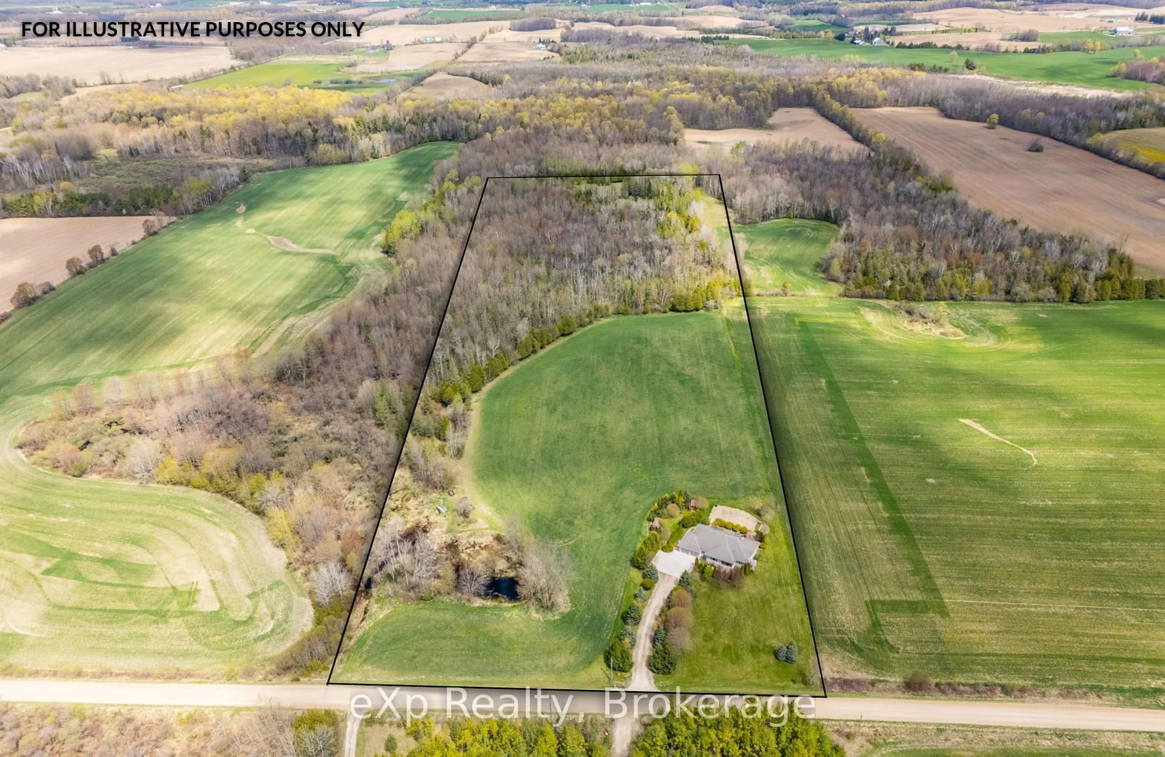 A pic from outside/outdoor area/front of a property/back of a property/a pic from drone, unknown for 122287 Concession 8, West Grey Ontario N0G 1C0
