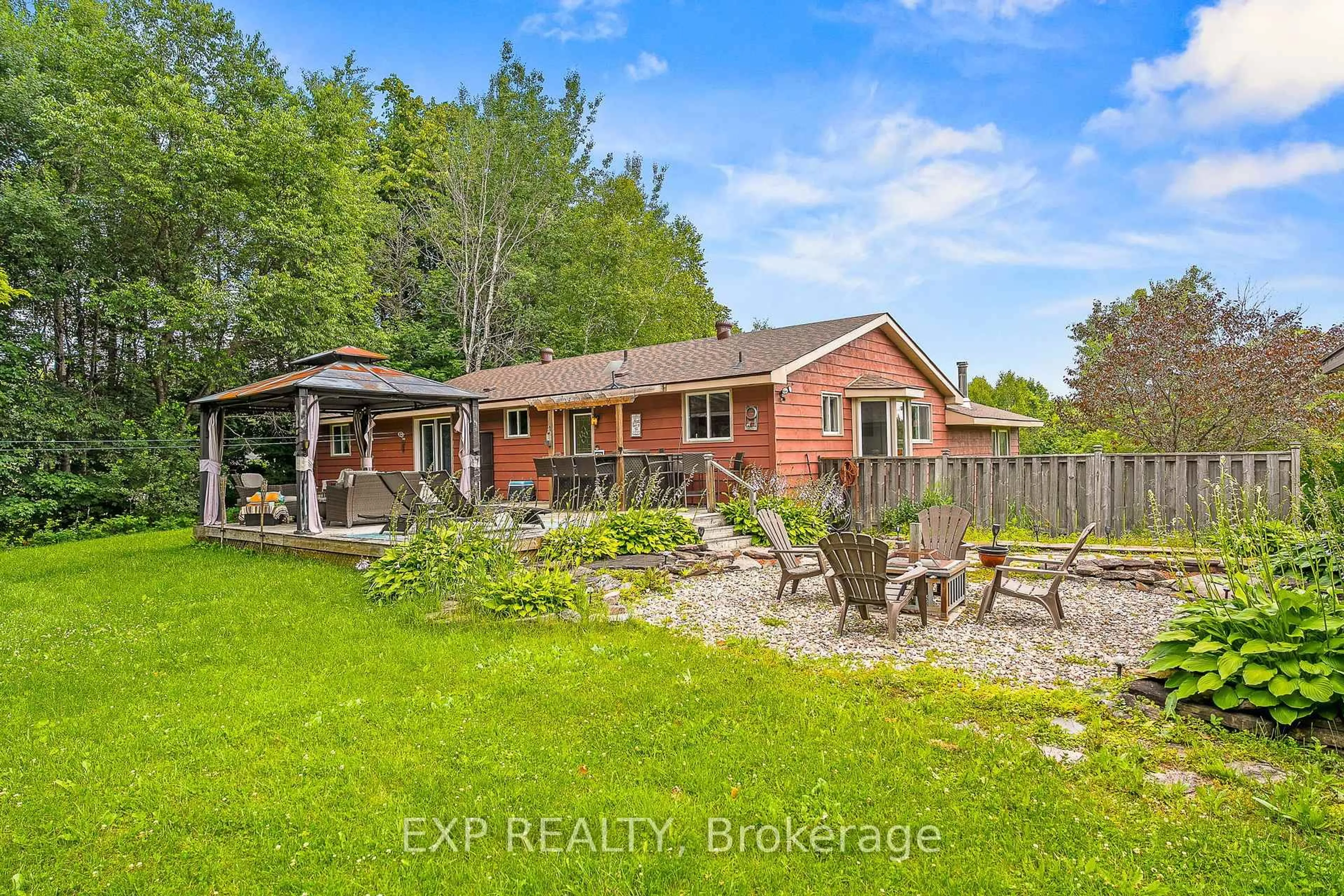 A pic from outside/outdoor area/front of a property/back of a property/a pic from drone, water/lake/river/ocean view for 1037 Kernohan Farm Tr, Minden Hills Ontario K0M 2K0