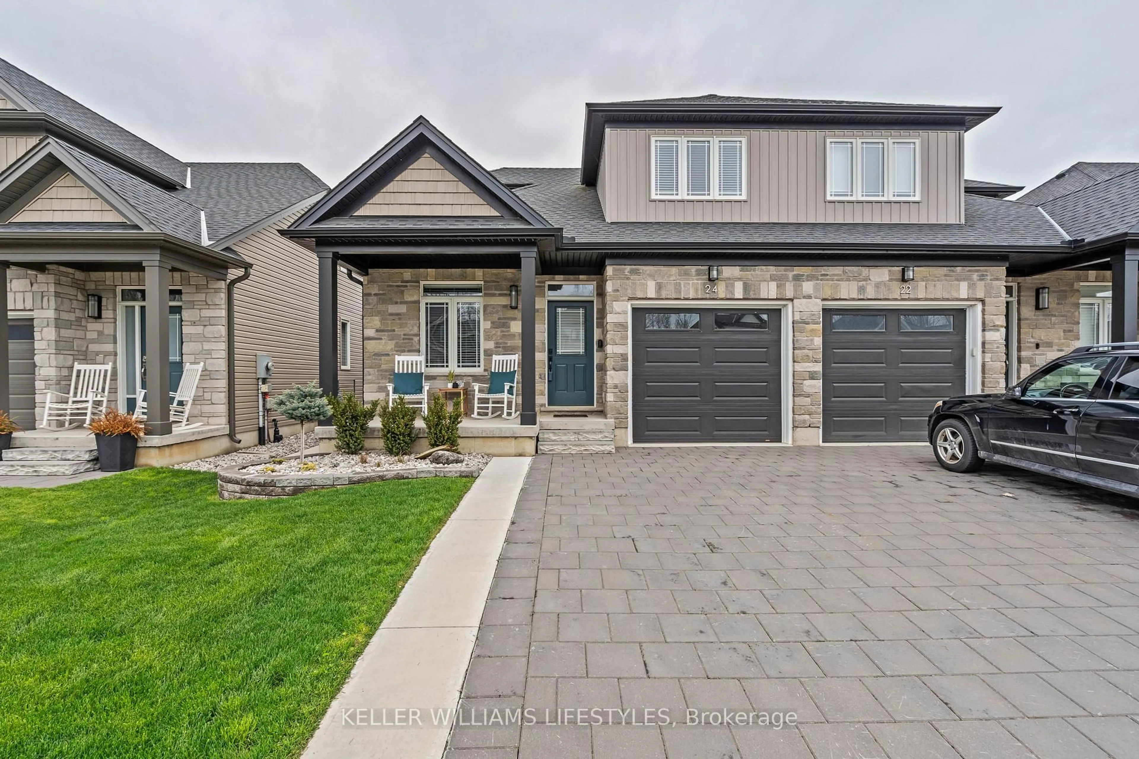 Home with brick exterior material, street for 24 Compass Tr, Central Elgin Ontario N5L 0B4