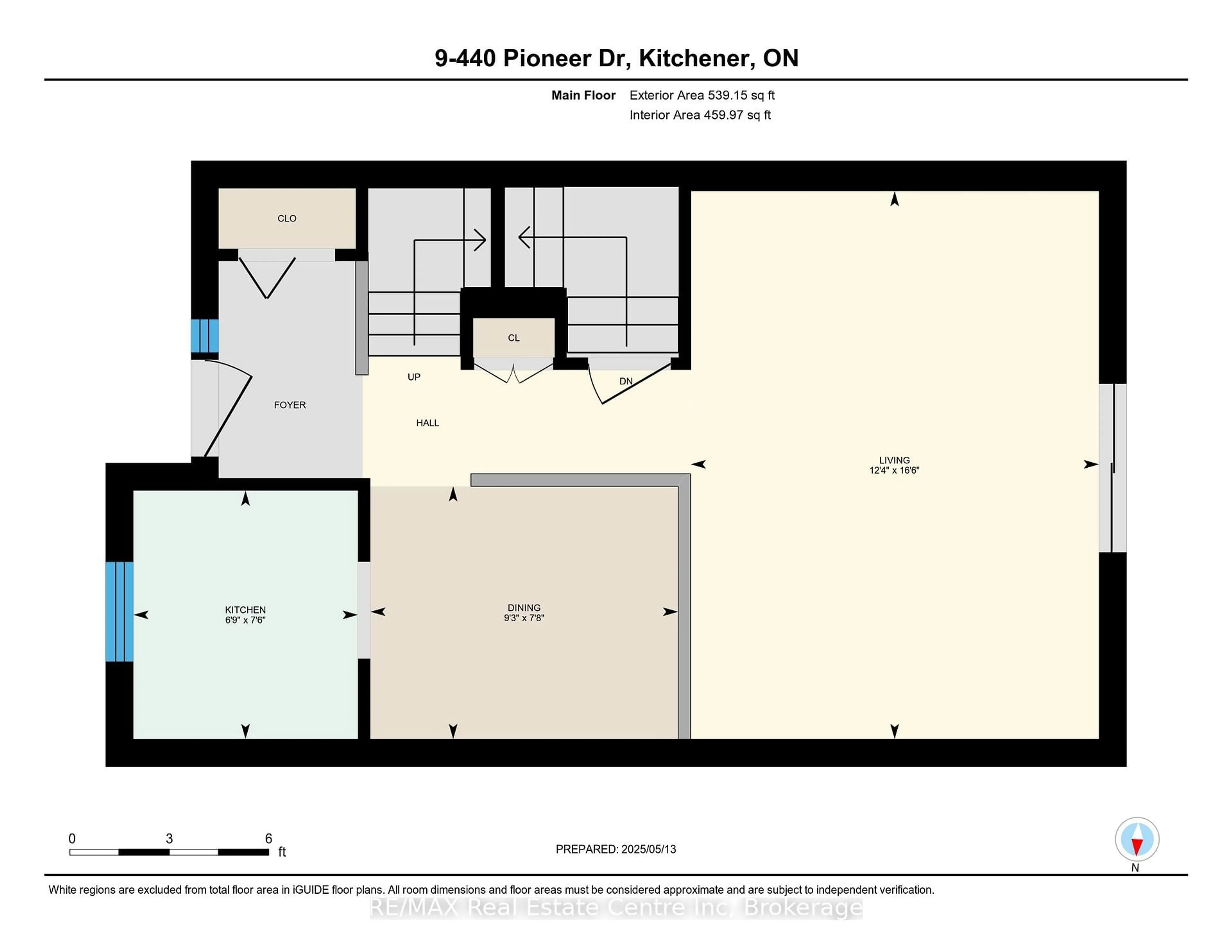 Floor plan for 440 Pioneer Dr #9, Kitchener Ontario N2P 1H6