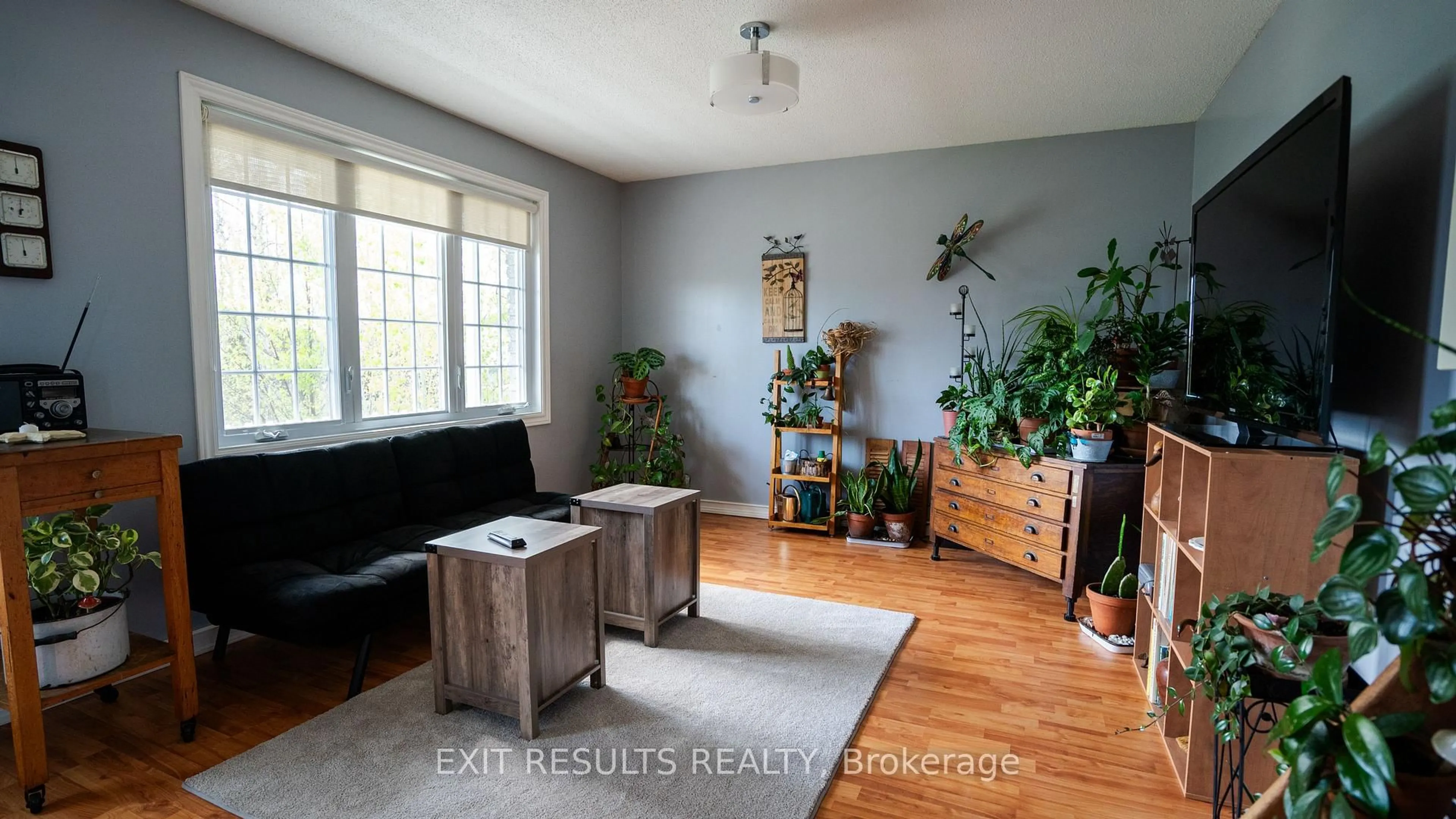 Living room with furniture, wood/laminate floor for 557 Bolt Rd, Alfred and Plantagenet Ontario K0B 1A0