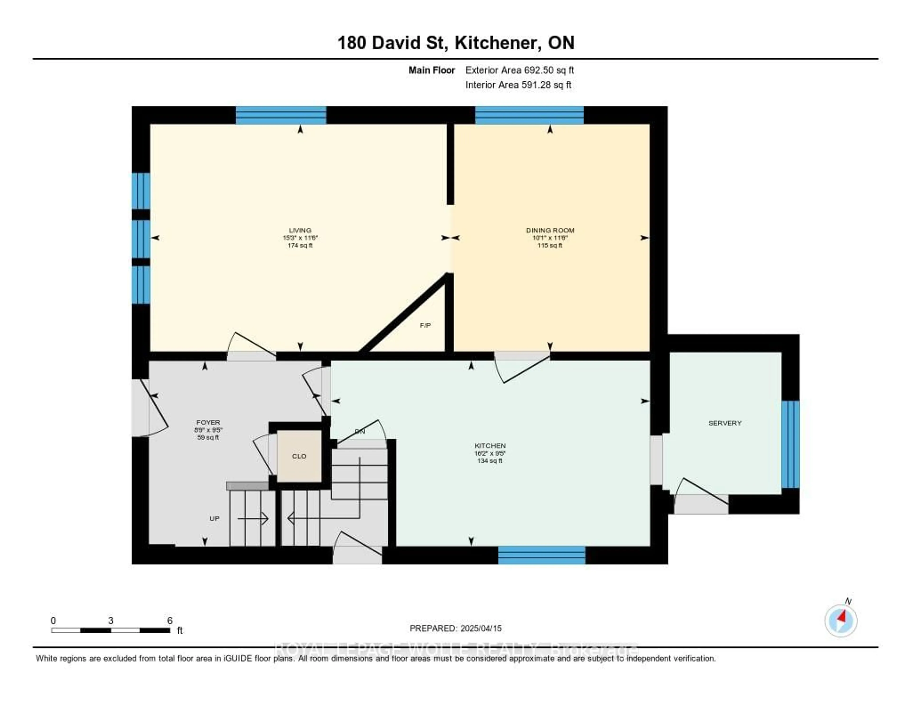 Floor plan for 180 David St, Kitchener Ontario N2G 1Y5
