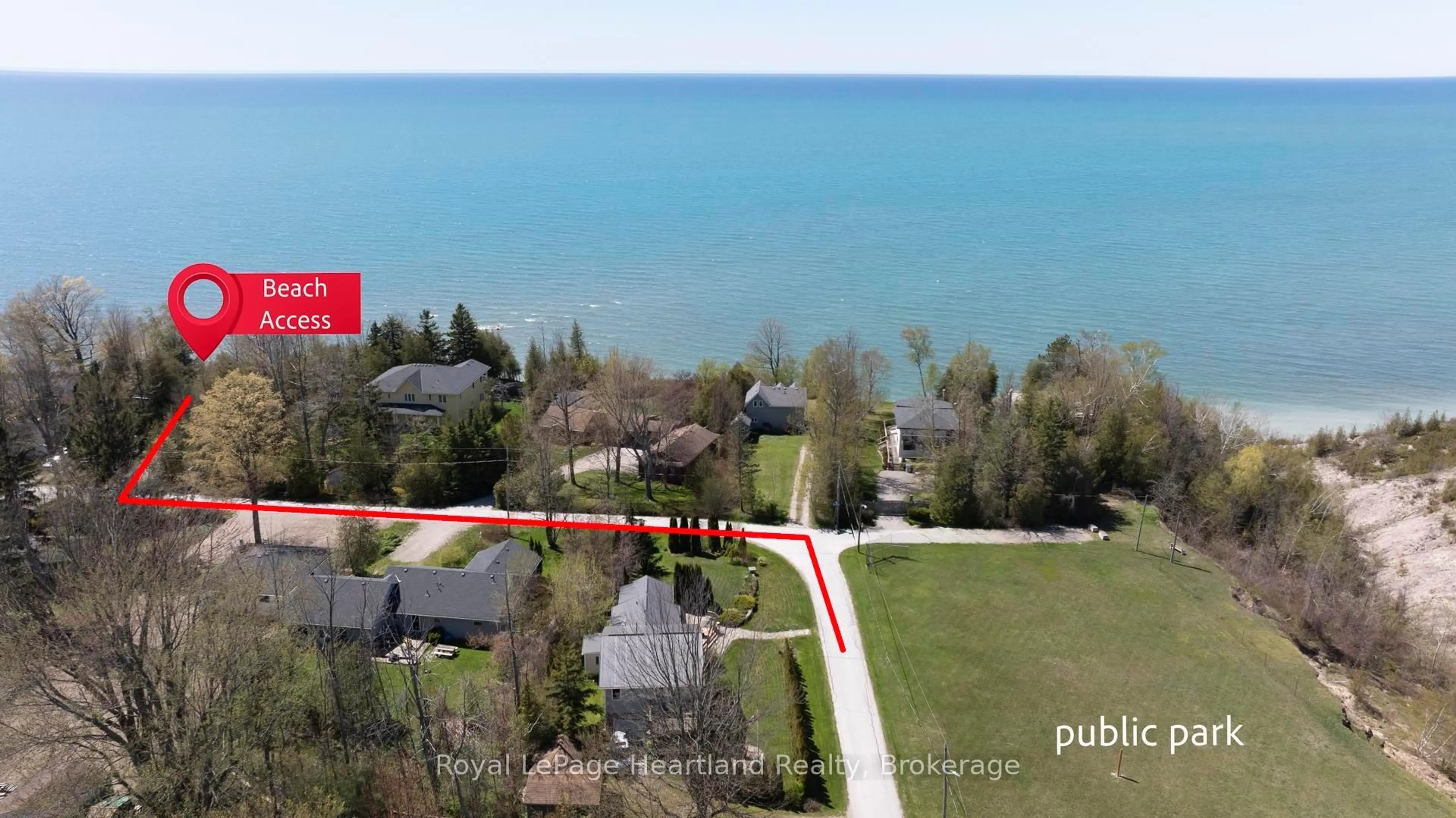 A pic from outside/outdoor area/front of a property/back of a property/a pic from drone, water/lake/river/ocean view for 13 Ravine Park Rd, Goderich Ontario N7A 3X8