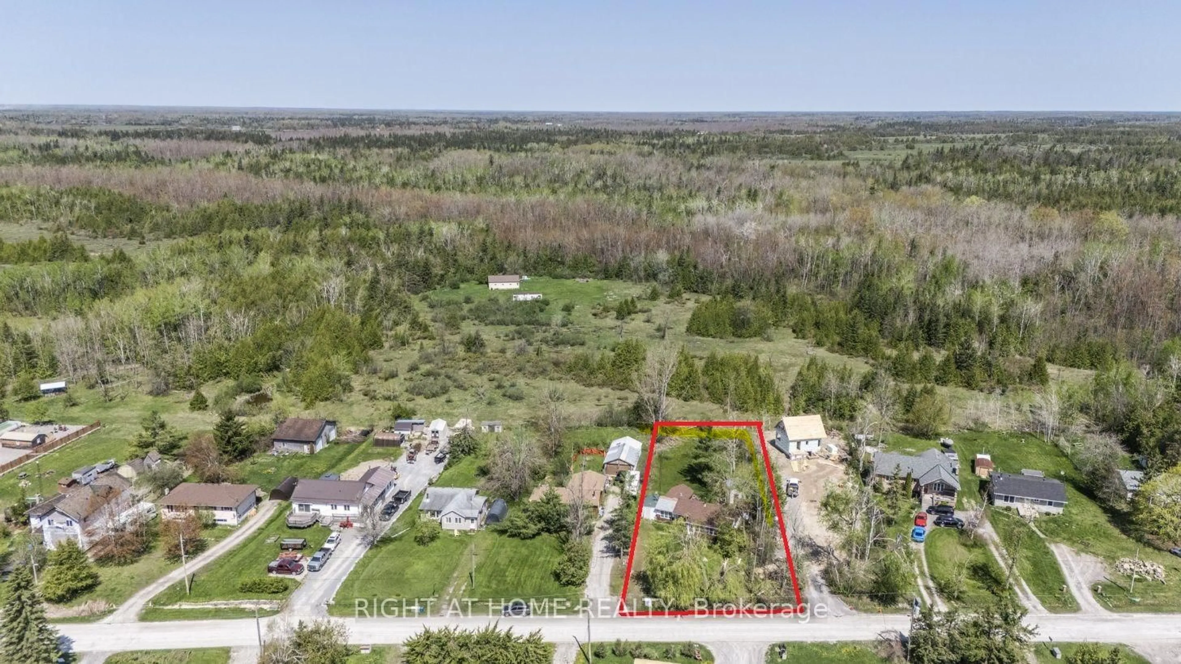 A pic from outside/outdoor area/front of a property/back of a property/a pic from drone, forest/trees view for 194 Mcguire Beach Rd, Kawartha Lakes Ontario K0M 2B0