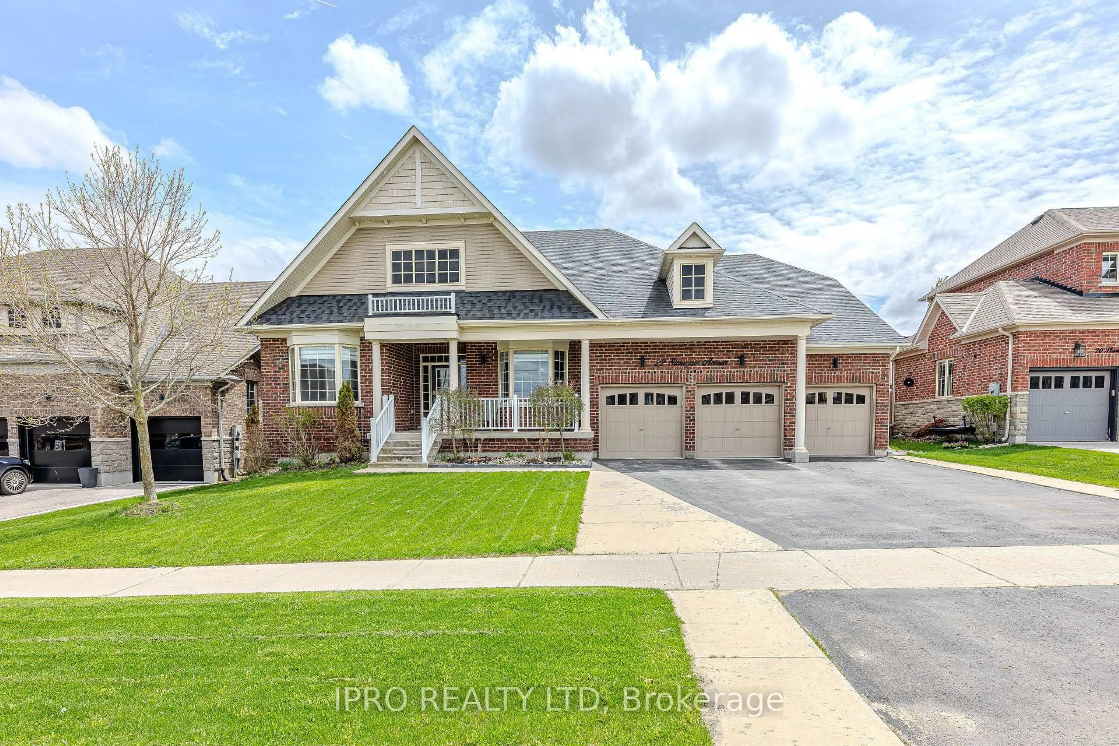 Home with brick exterior material, street for 22 Stonegate Ave, Mono Ontario L9W 6X1