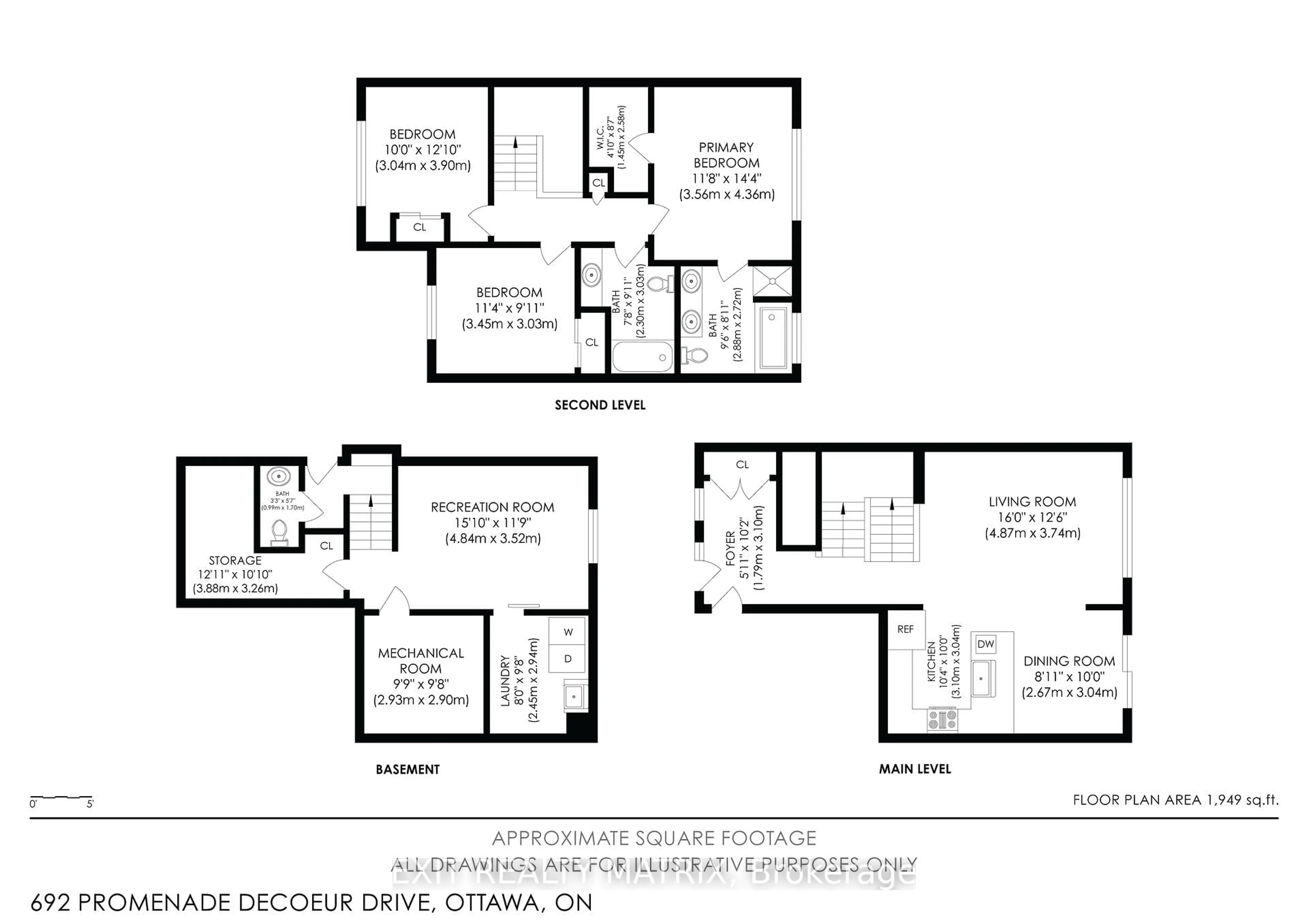 Floor plan for 692 Decoeur Dr, Orleans Ontario K4A 1H1