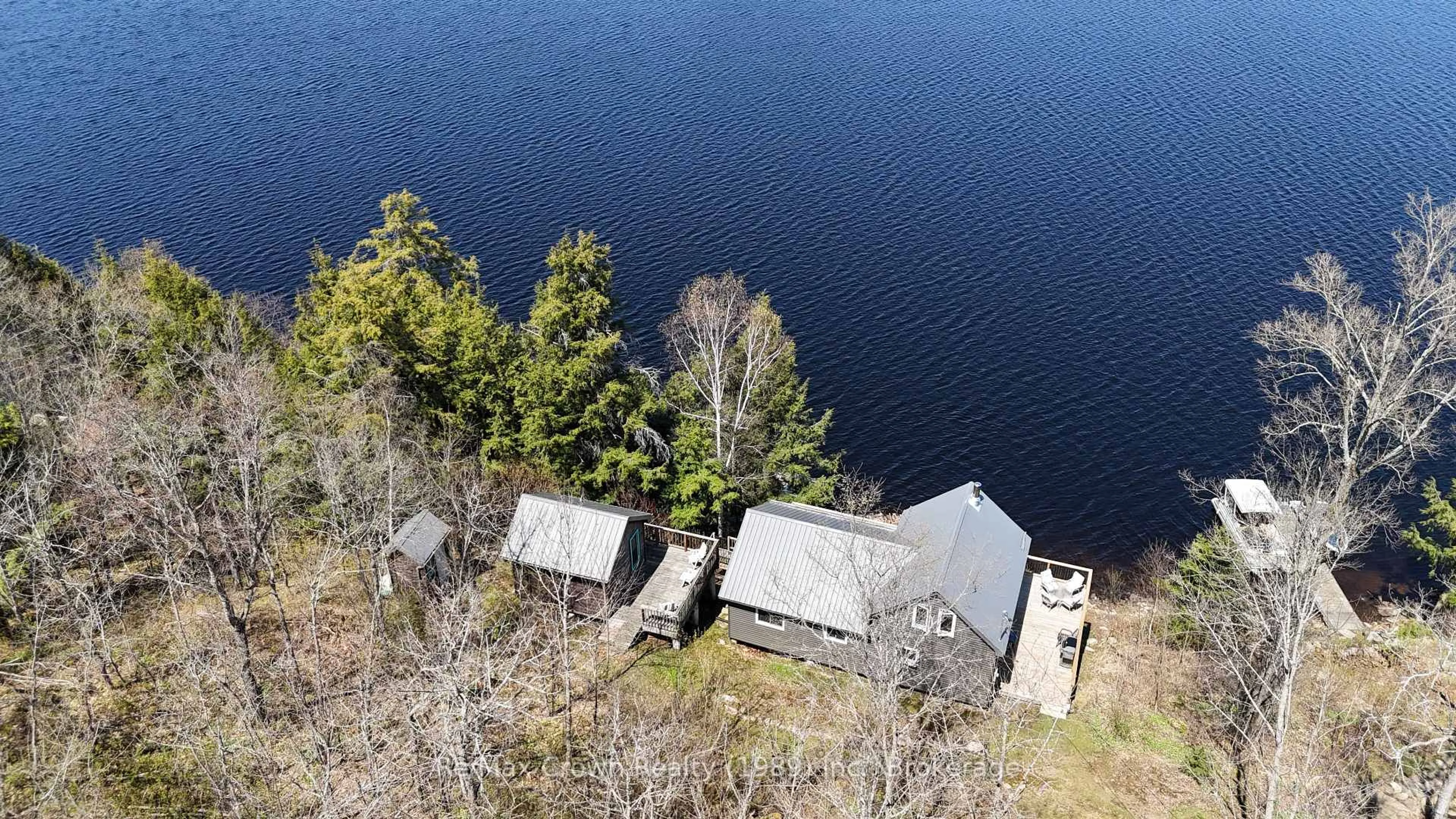 A pic from outside/outdoor area/front of a property/back of a property/a pic from drone, water/lake/river/ocean view for 245 Wilson Lake N/A, Parry Sound Remote Area Ontario P0H 1Y0