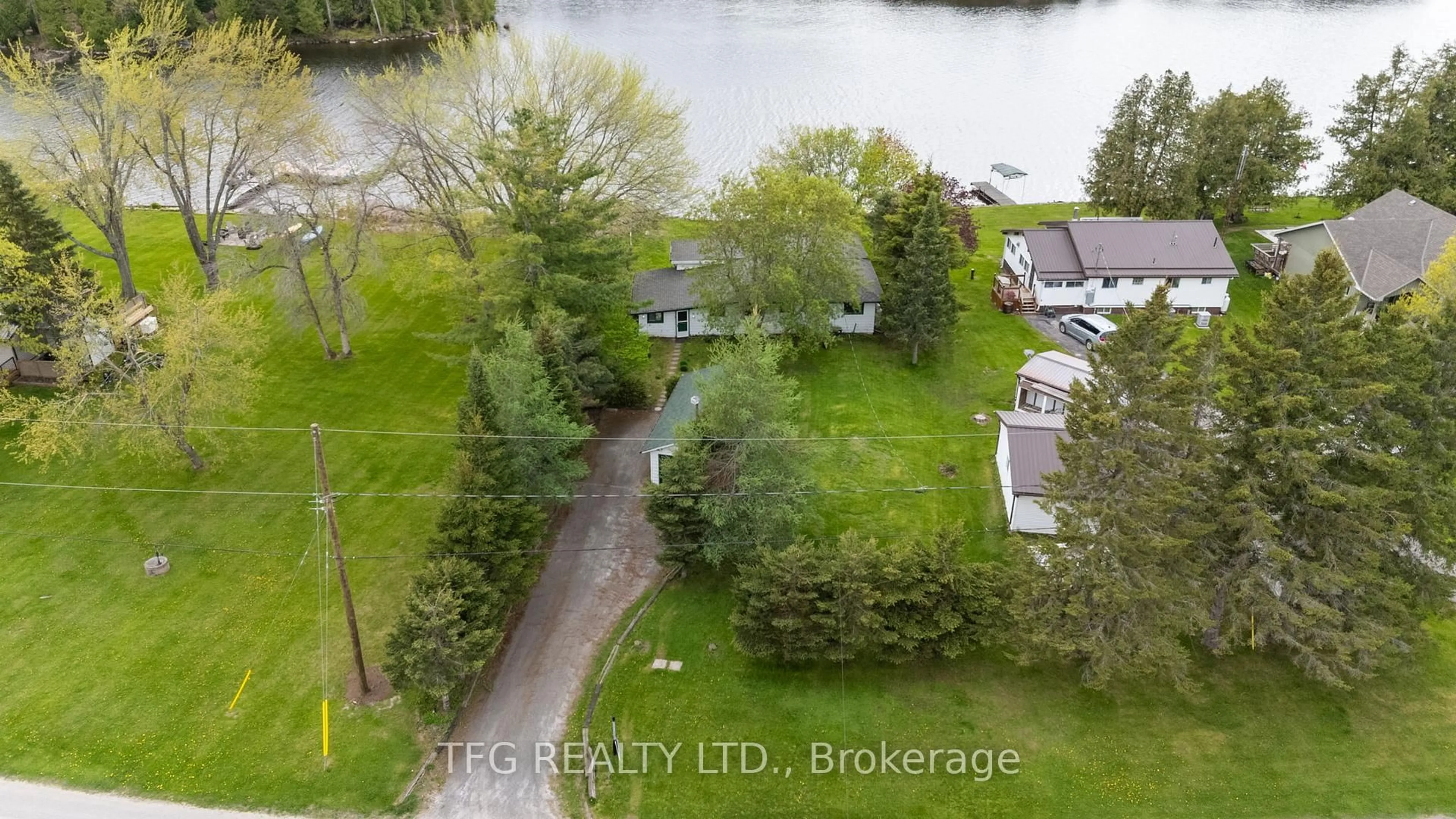 A pic from outside/outdoor area/front of a property/back of a property/a pic from drone, water/lake/river/ocean view for 112 Cedar Shores Dr, Trent Hills Ontario K0L 1Z0
