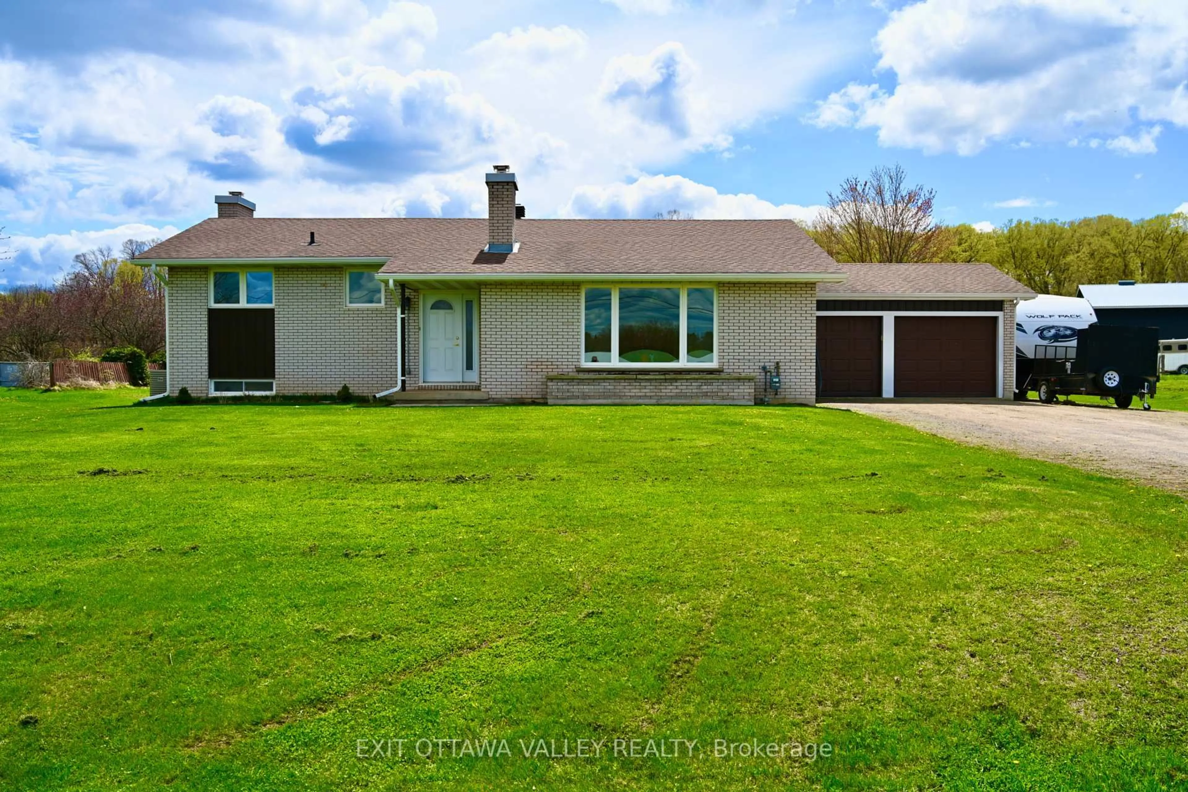 A pic from outside/outdoor area/front of a property/back of a property/a pic from drone, street for 2297 Beachburg Rd, Beachburg Ontario K0J 1C0