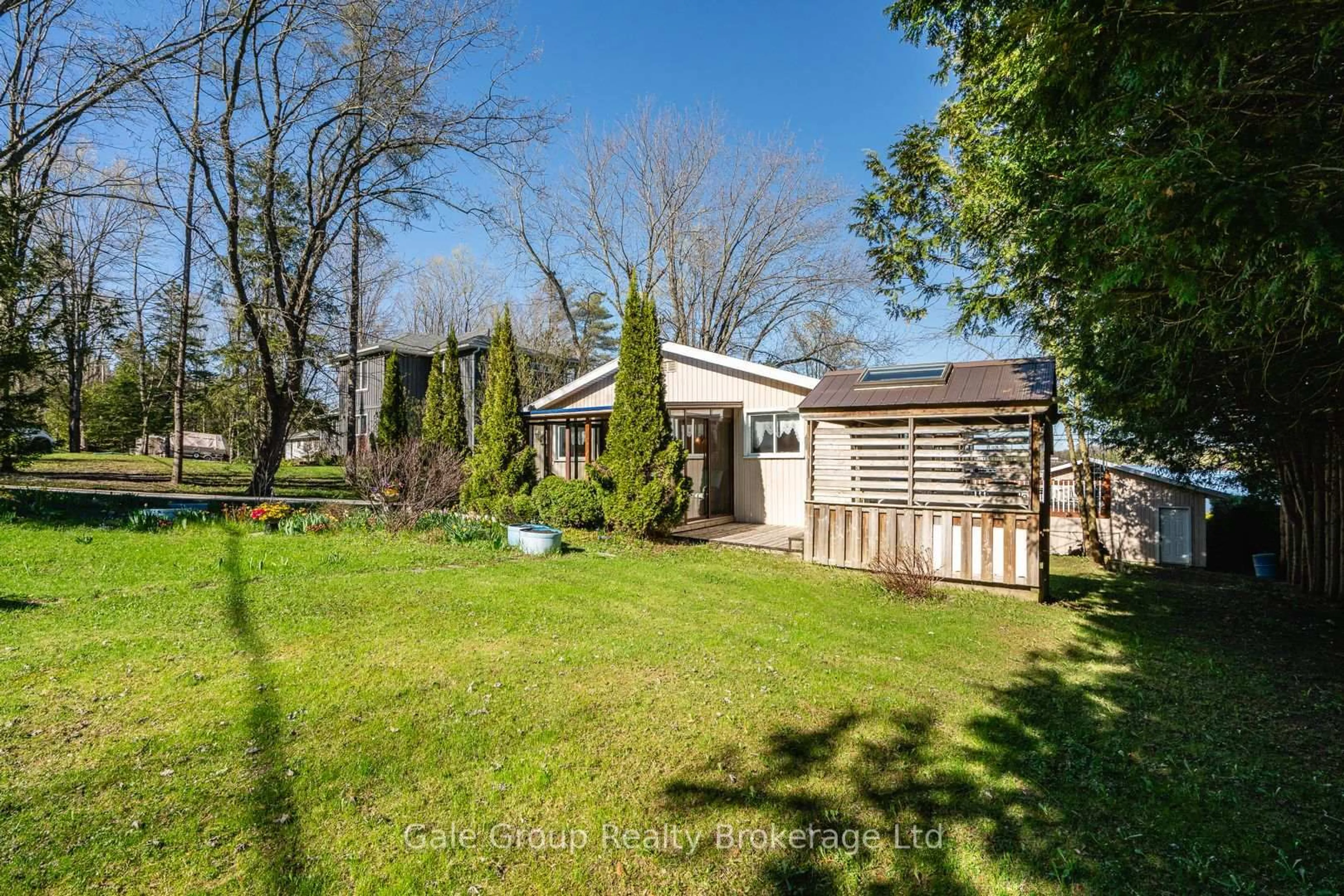 A pic from outside/outdoor area/front of a property/back of a property/a pic from drone, water/lake/river/ocean view for 111 MacDonalds Rd, Grey Highlands Ontario N0C 1E0