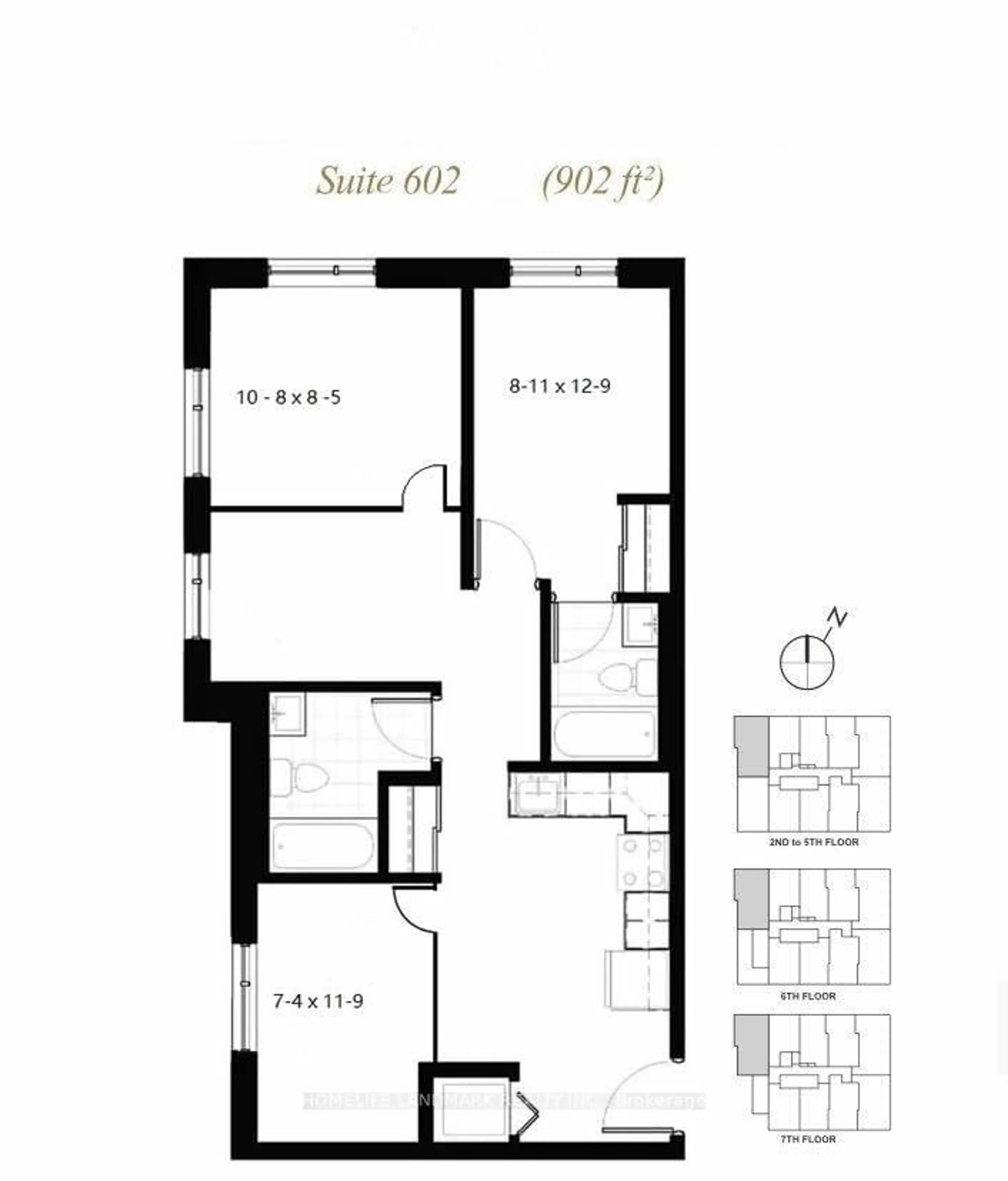 Floor plan for 246 Lester St #602, Waterloo Ontario N2L 3W5