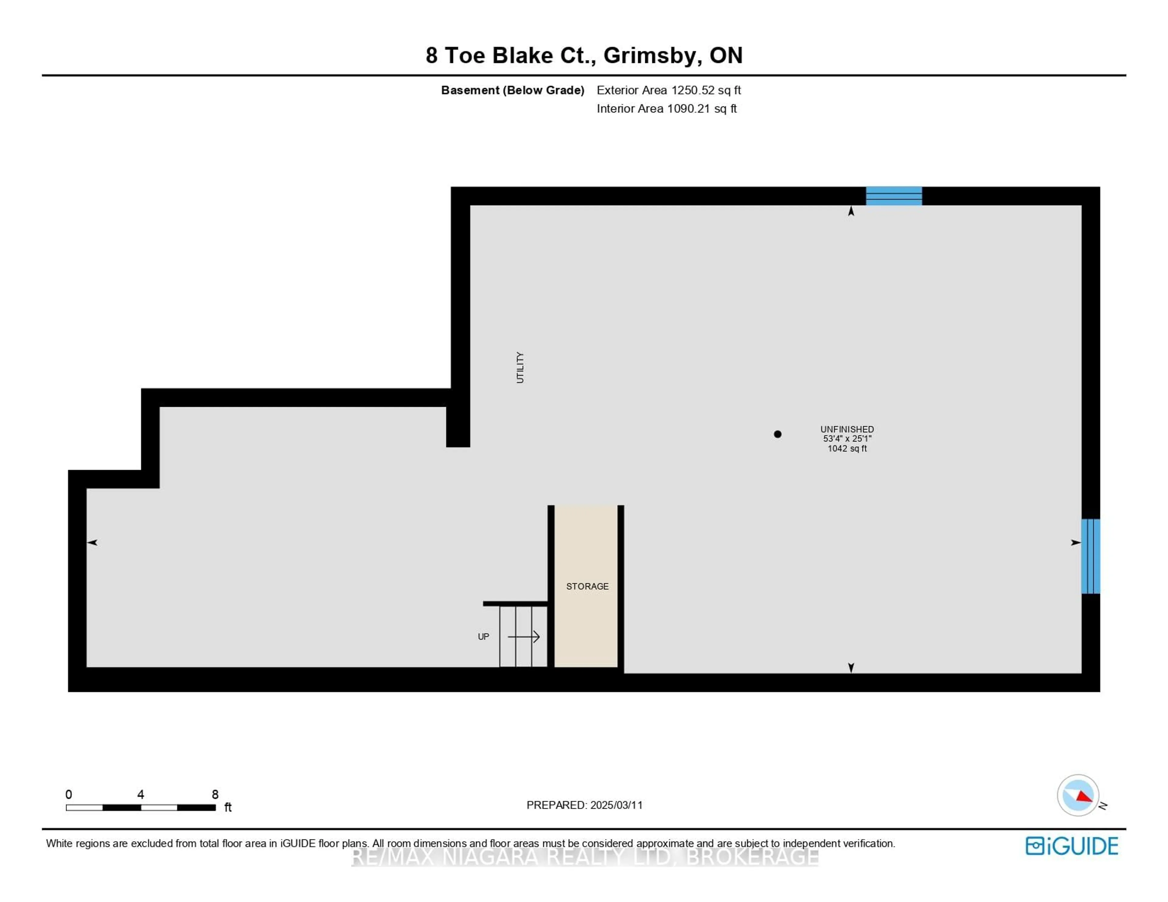 Floor plan for 8 Toe Blake Crt, Grimsby Ontario L3M 0H7
