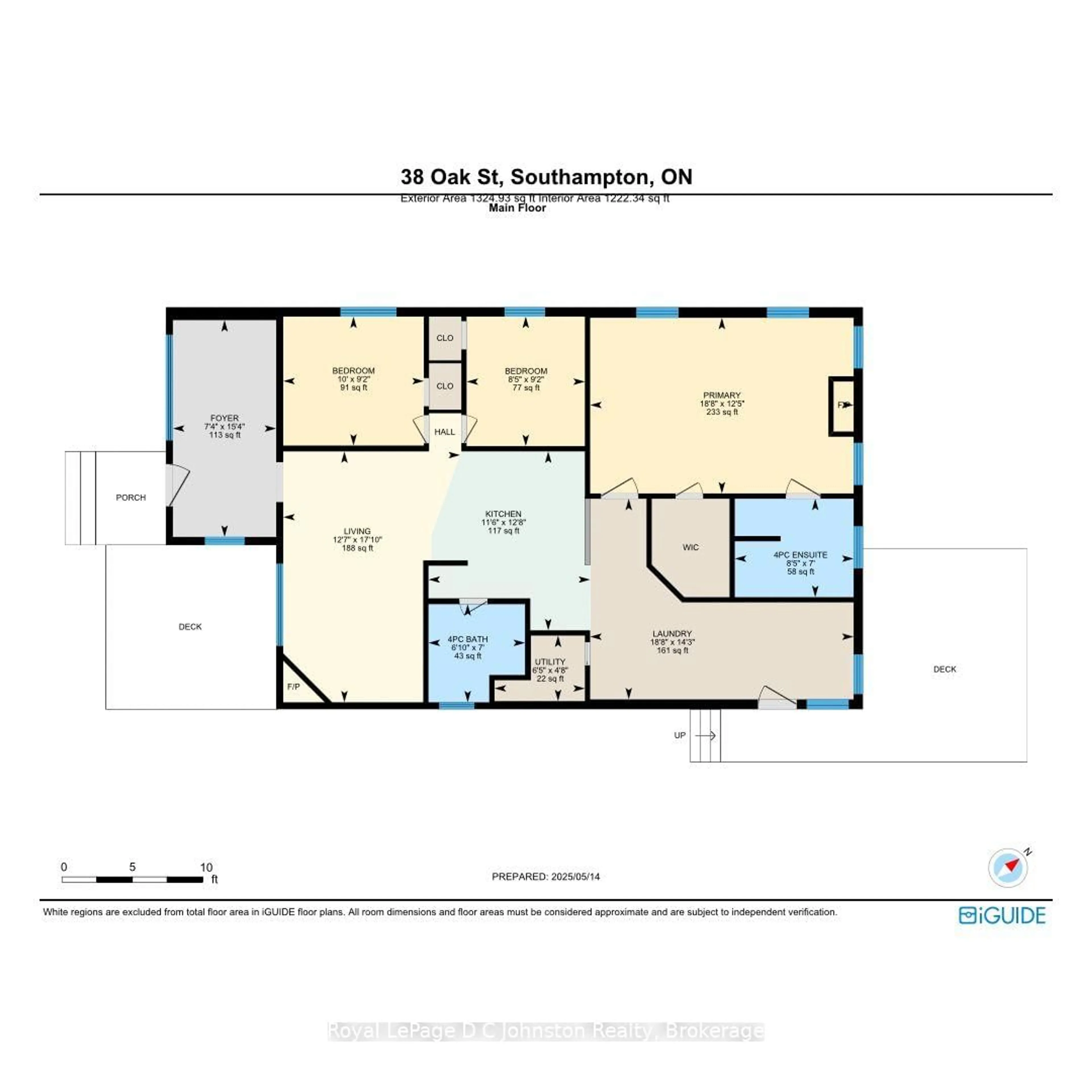 Floor plan for 38 Oak St, Saugeen Shores Ontario N0H 2L0