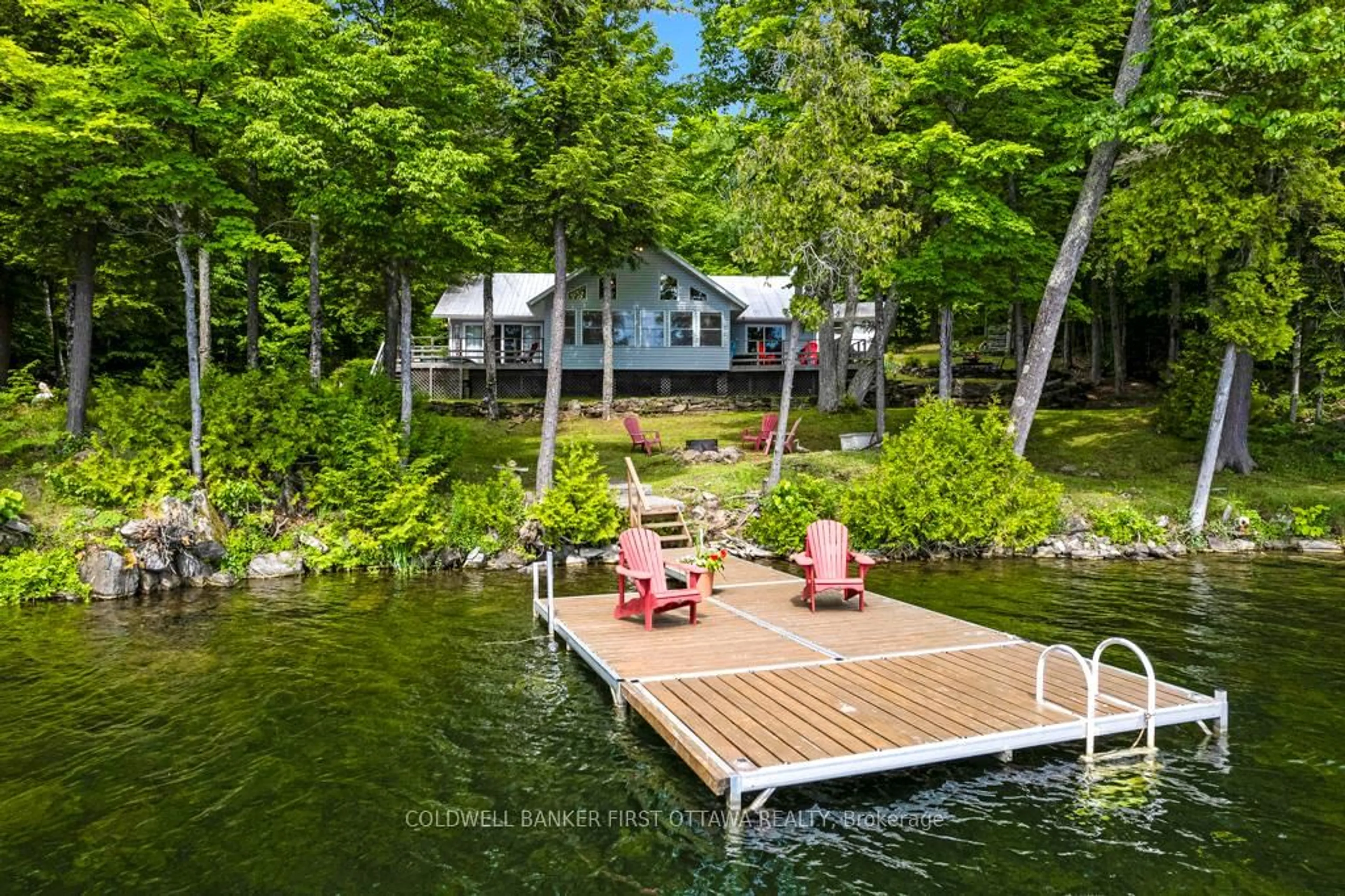 Patio, water/lake/river/ocean view for 1215 Krings Lane, Plevna Ontario K0H 2M0