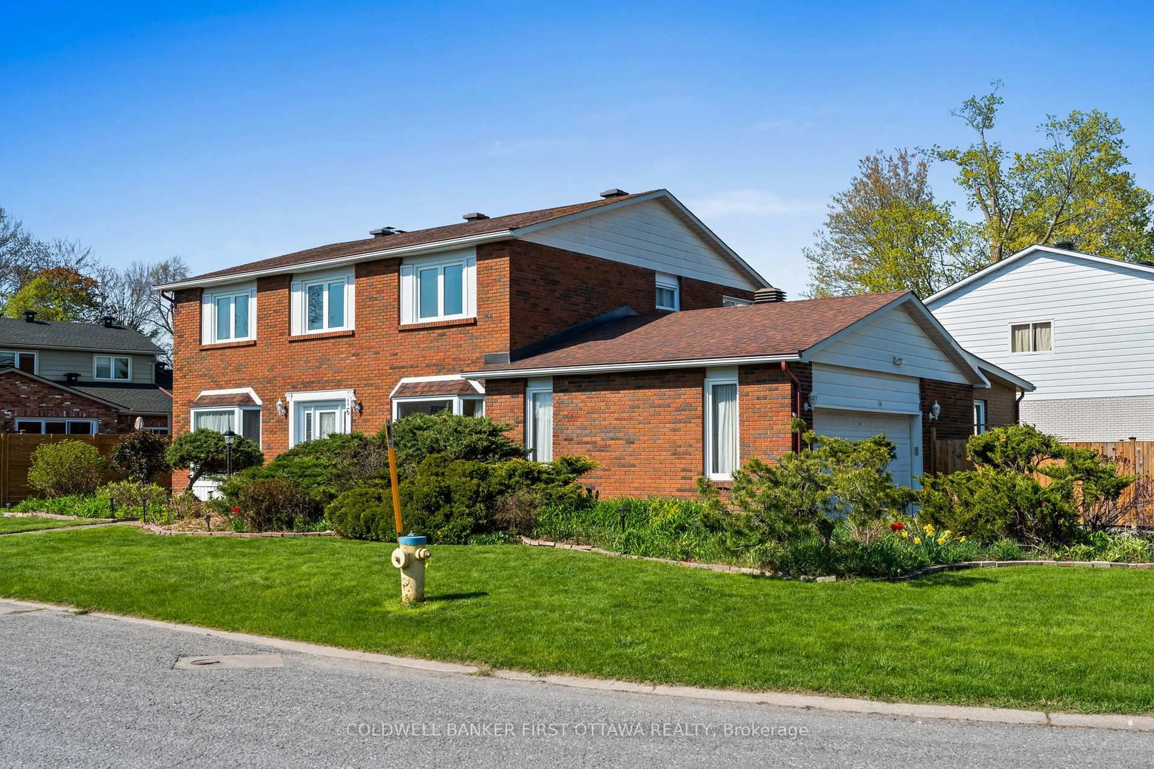 Home with brick exterior material, street for 16 Denewood Cres, Ottawa Ontario K2E 7G5