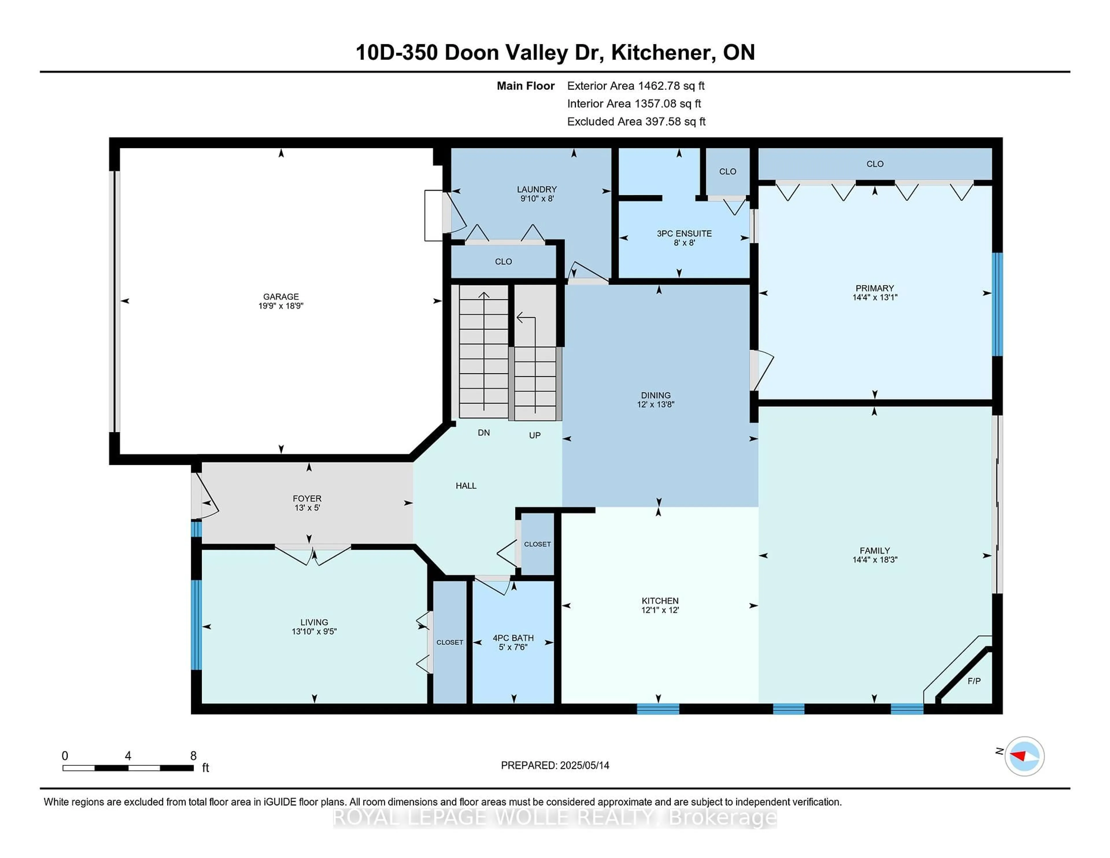 Floor plan for 350 Doon Valley Dr #10D, Kitchener Ontario N2P 2M9