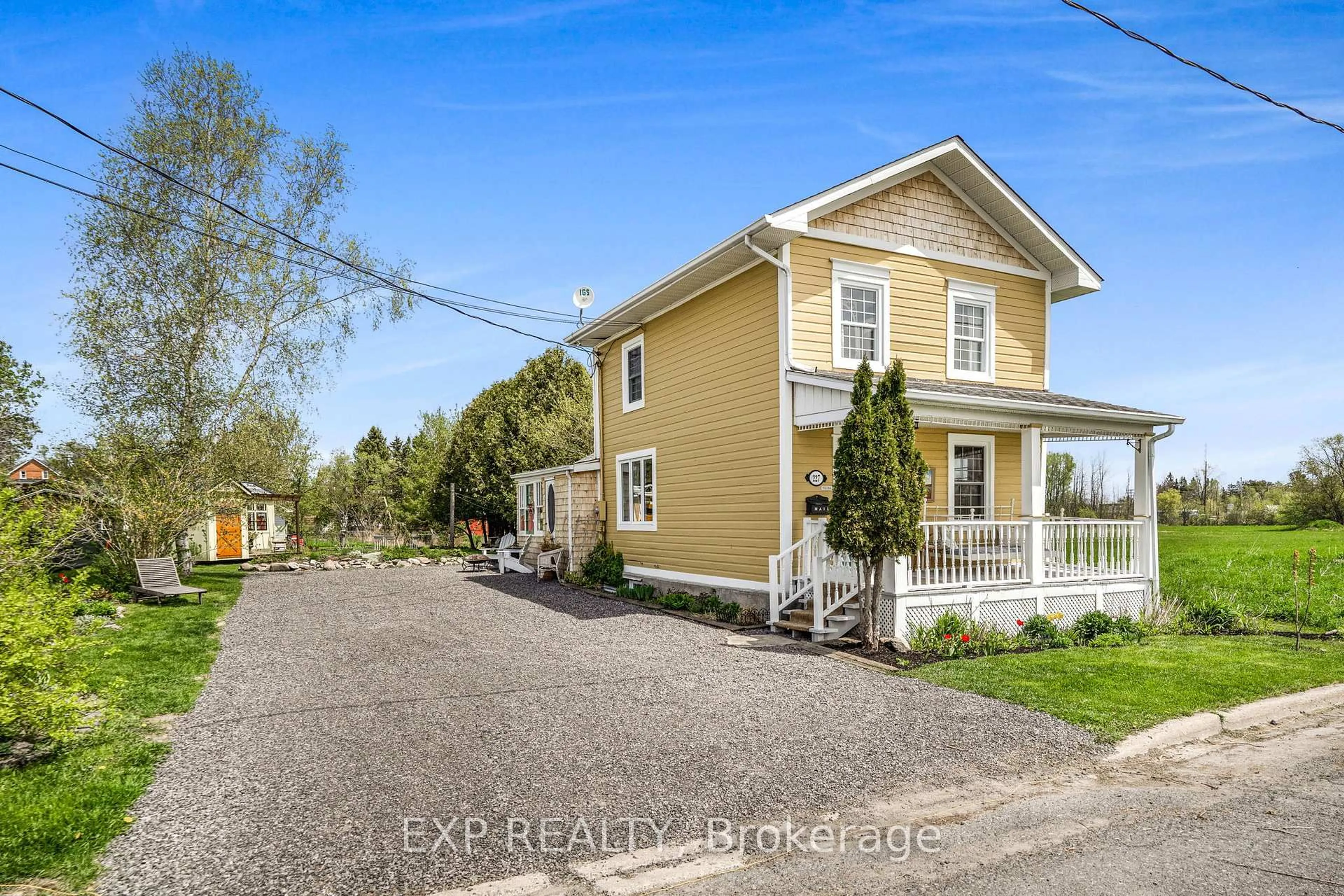 A pic from outside/outdoor area/front of a property/back of a property/a pic from drone, street for 227 Mill St, Champlain Ontario K0B 1R0