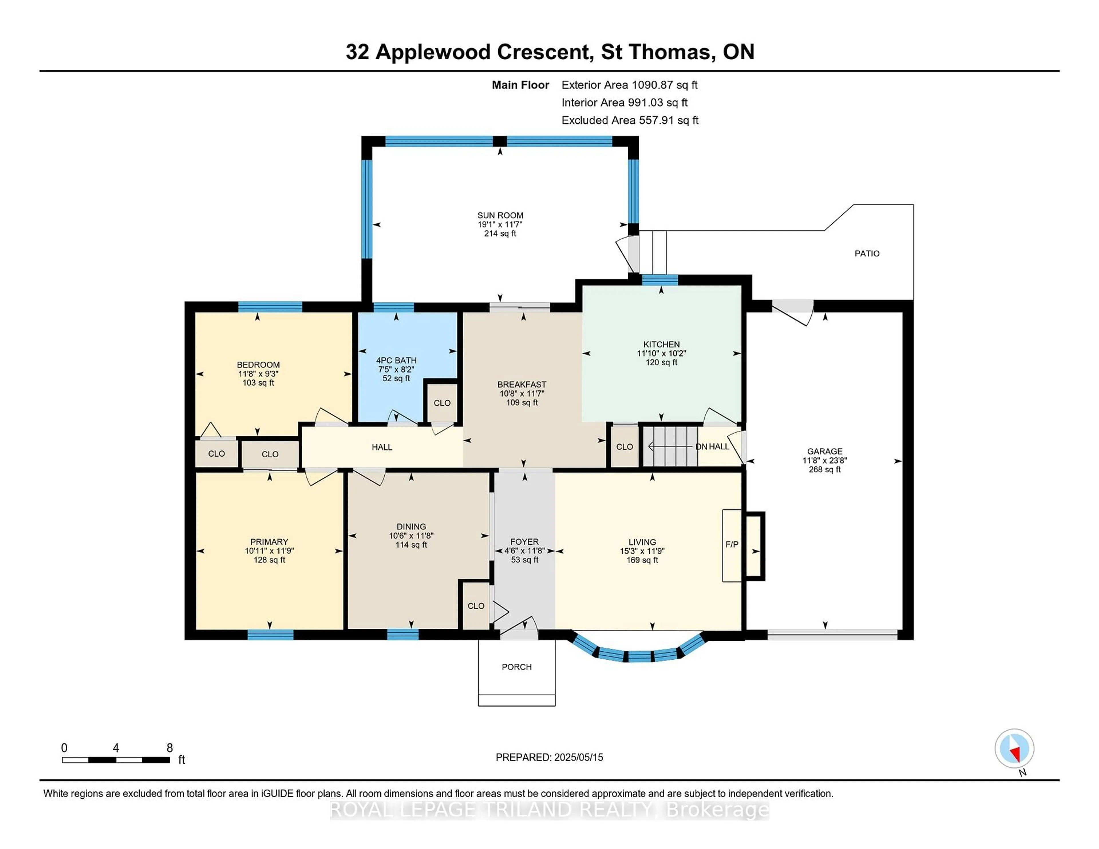 Floor plan for 32 Applewood Cres, St. Thomas Ontario N5R 1H2