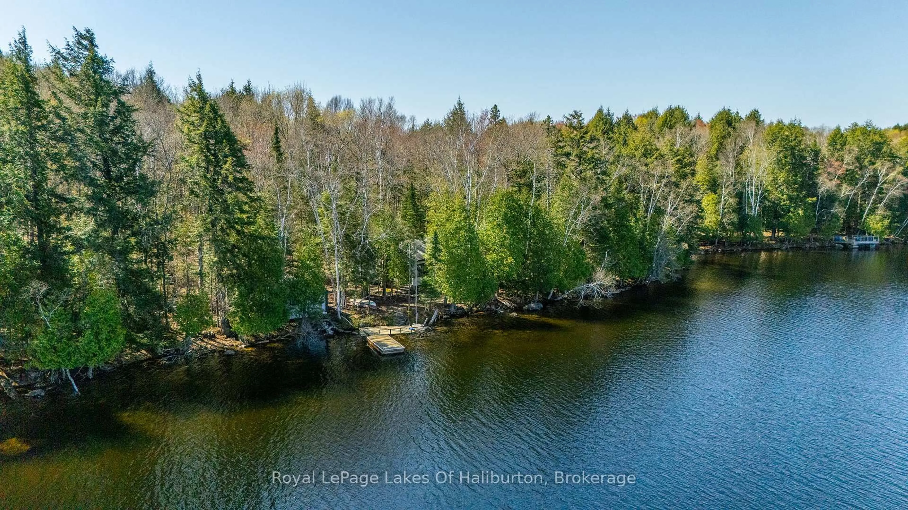 A pic from outside/outdoor area/front of a property/back of a property/a pic from drone, water/lake/river/ocean view for 1096 Reg's Tr, Dysart et al Ontario K0M 1S0