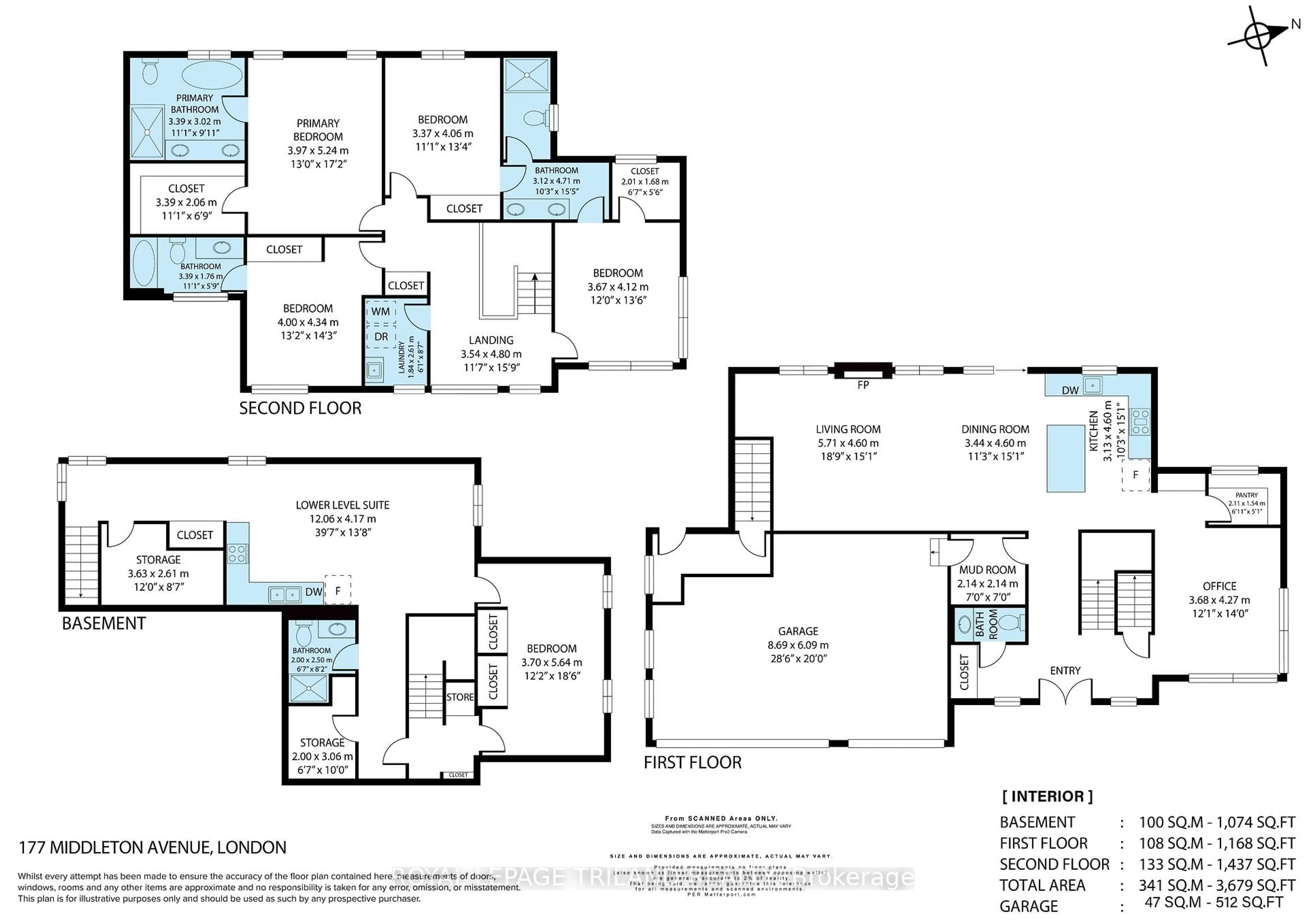 Floor plan for 177 Middleton Ave, London South Ontario N6L 0G1