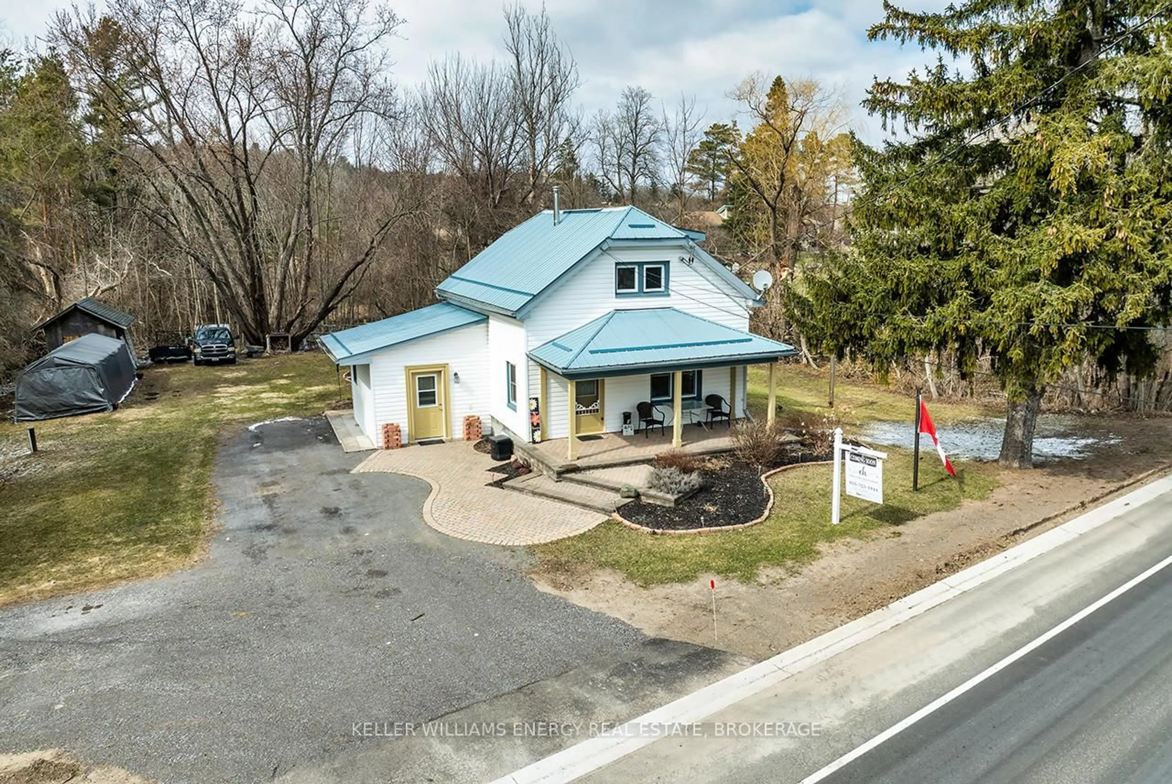 A pic from outside/outdoor area/front of a property/back of a property/a pic from drone, unknown for 68 County 5 Rd, Quinte West Ontario K0K 3M0