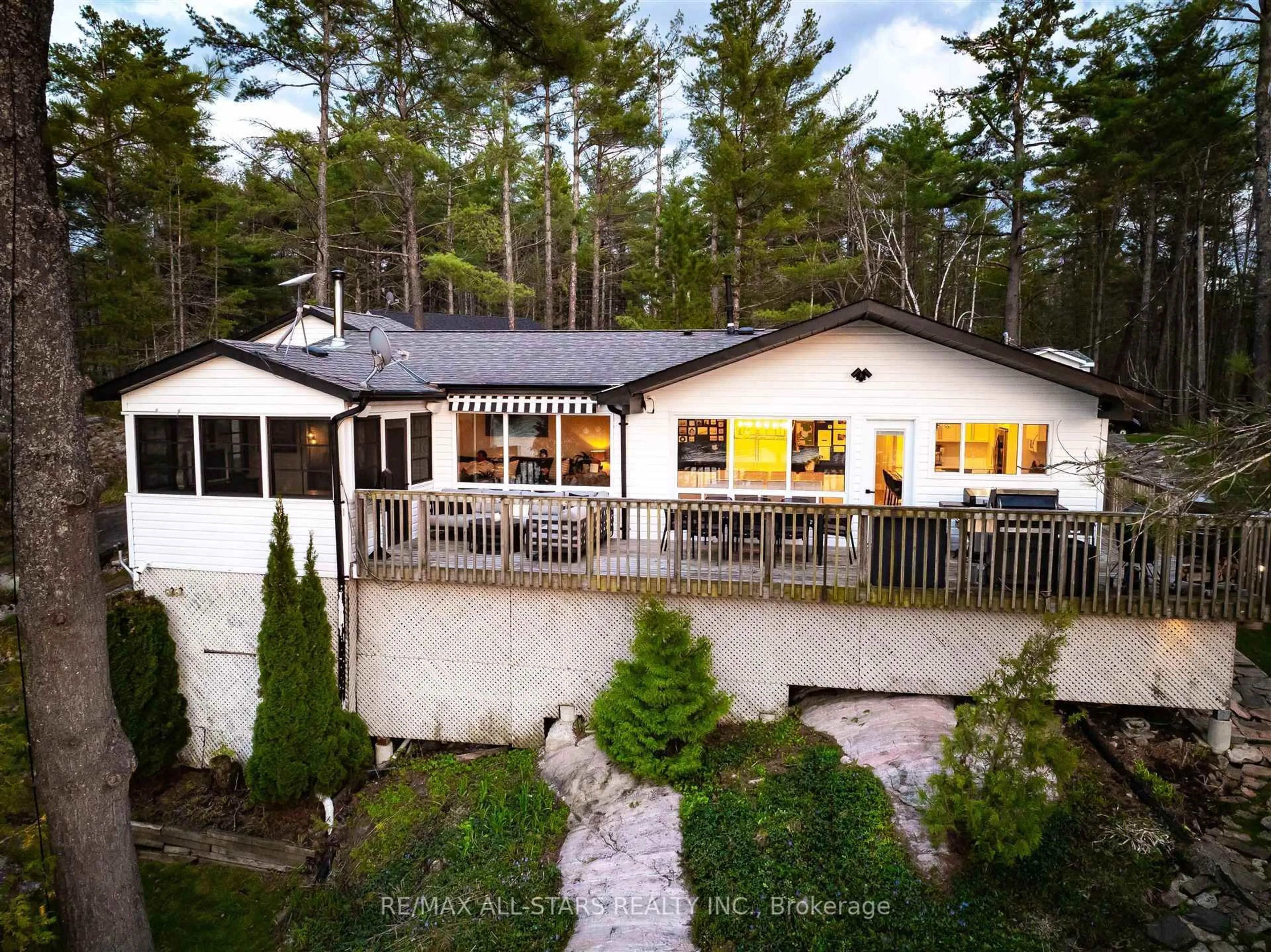 A pic from outside/outdoor area/front of a property/back of a property/a pic from drone, forest/trees view for 2836 FIRE ROUTE 130, Trent Lakes Ontario K0L 1J0