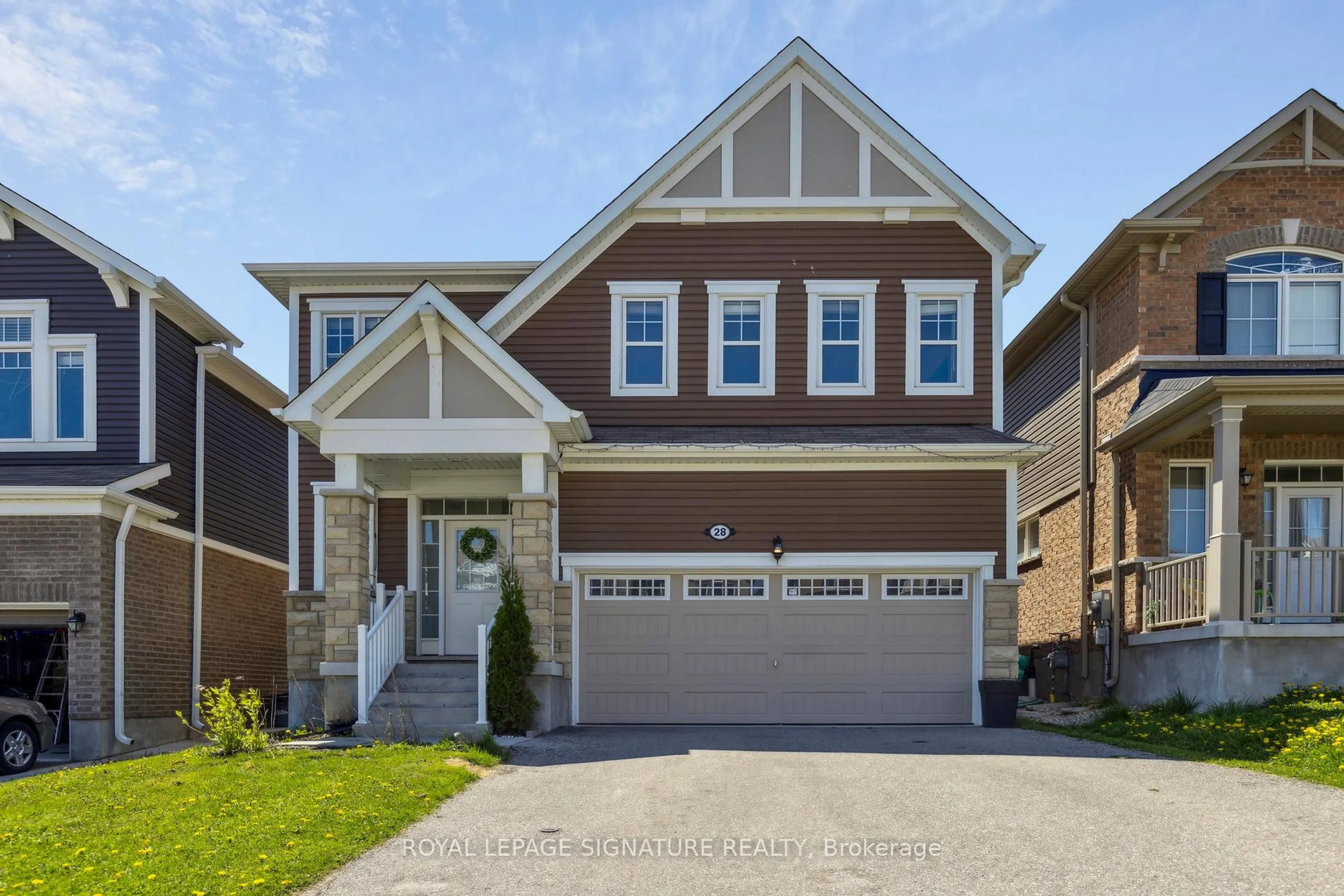 Home with brick exterior material, street for 28 Dressage Tr, Cambridge Ontario N3E 0C3