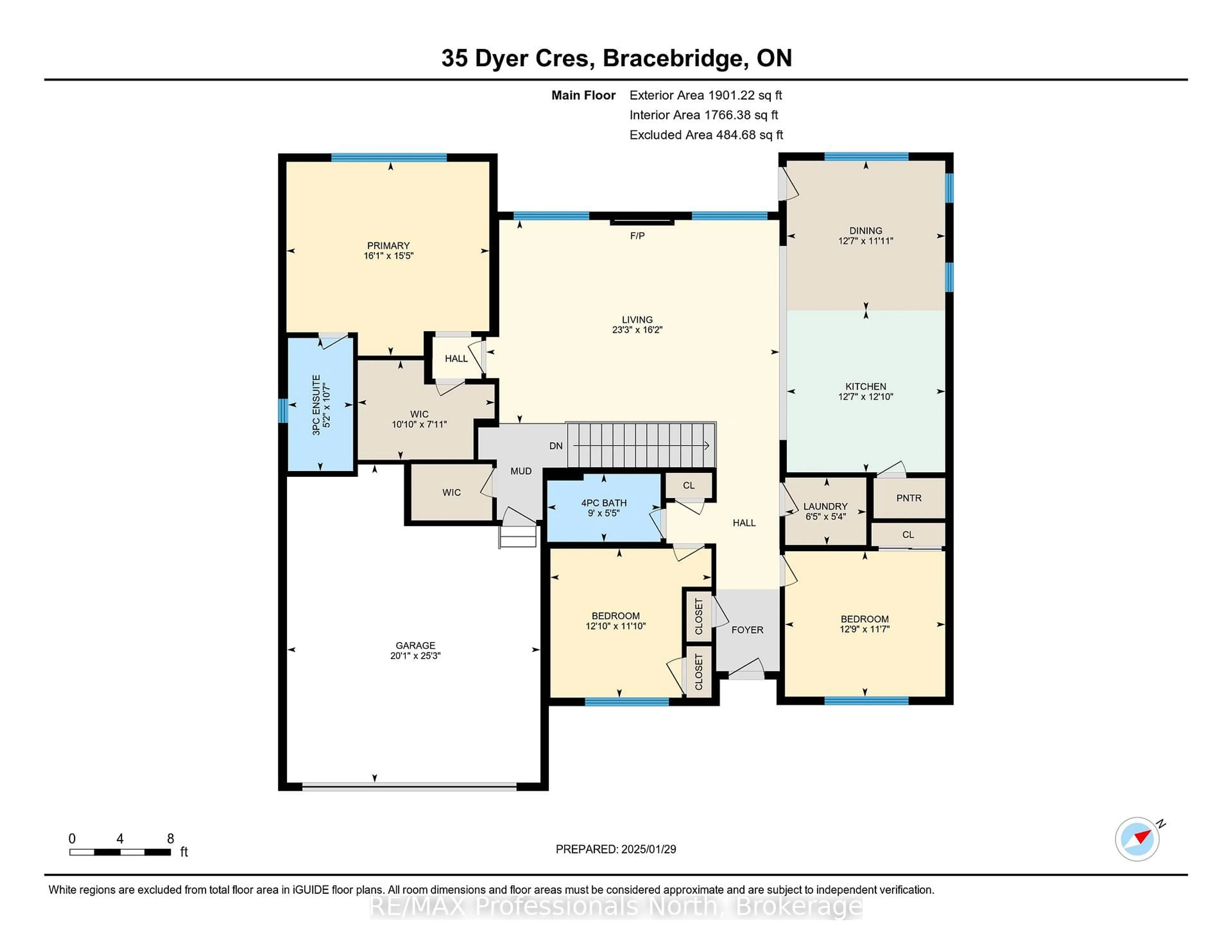 Floor plan for 35 Dyer Cres, Bracebridge Ontario P1L 0N4