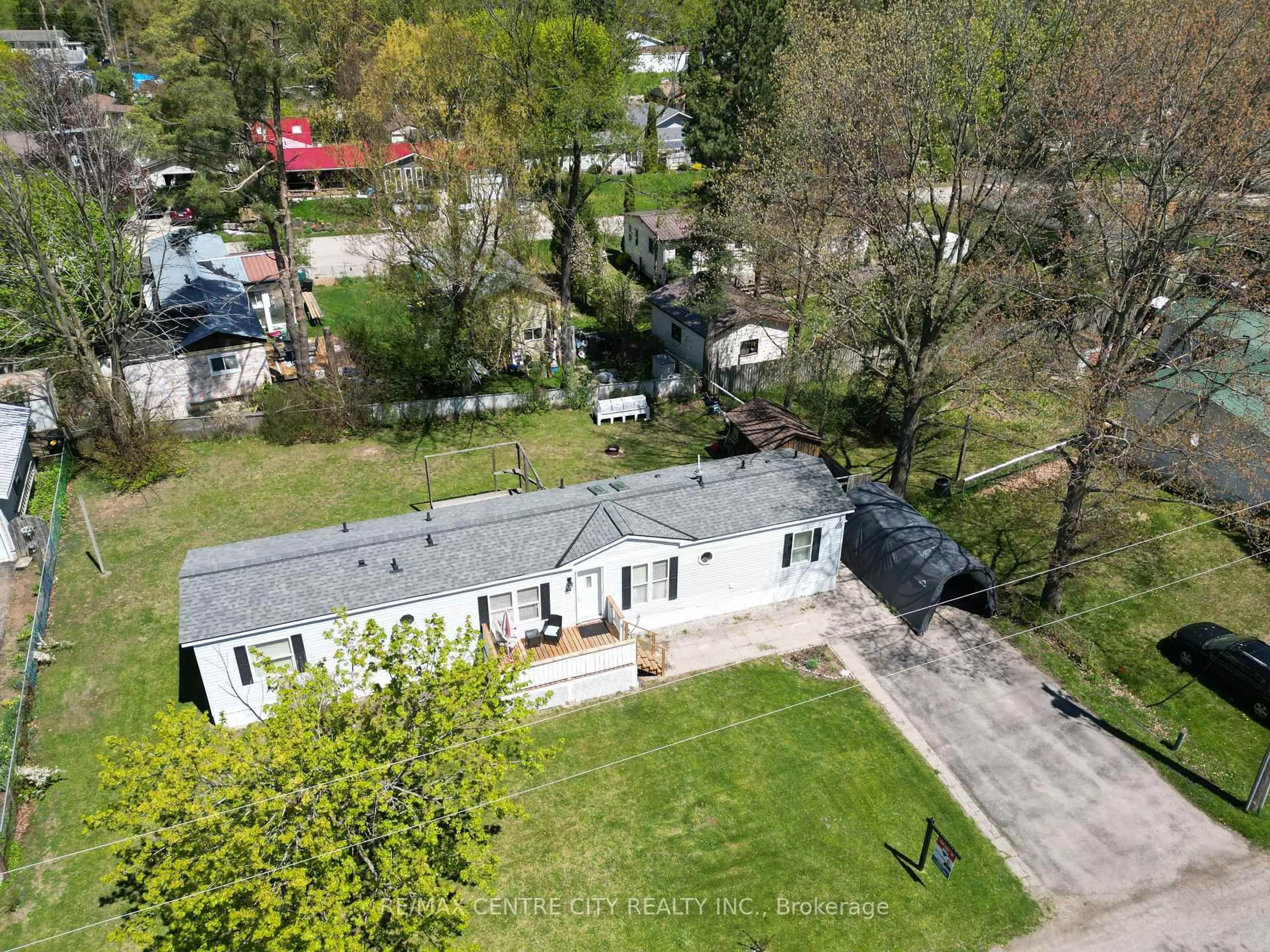 A pic from outside/outdoor area/front of a property/back of a property/a pic from drone, street for 746112 Township Road 4 Rd #64, Blandford-Blenheim Ontario N4S 7V9