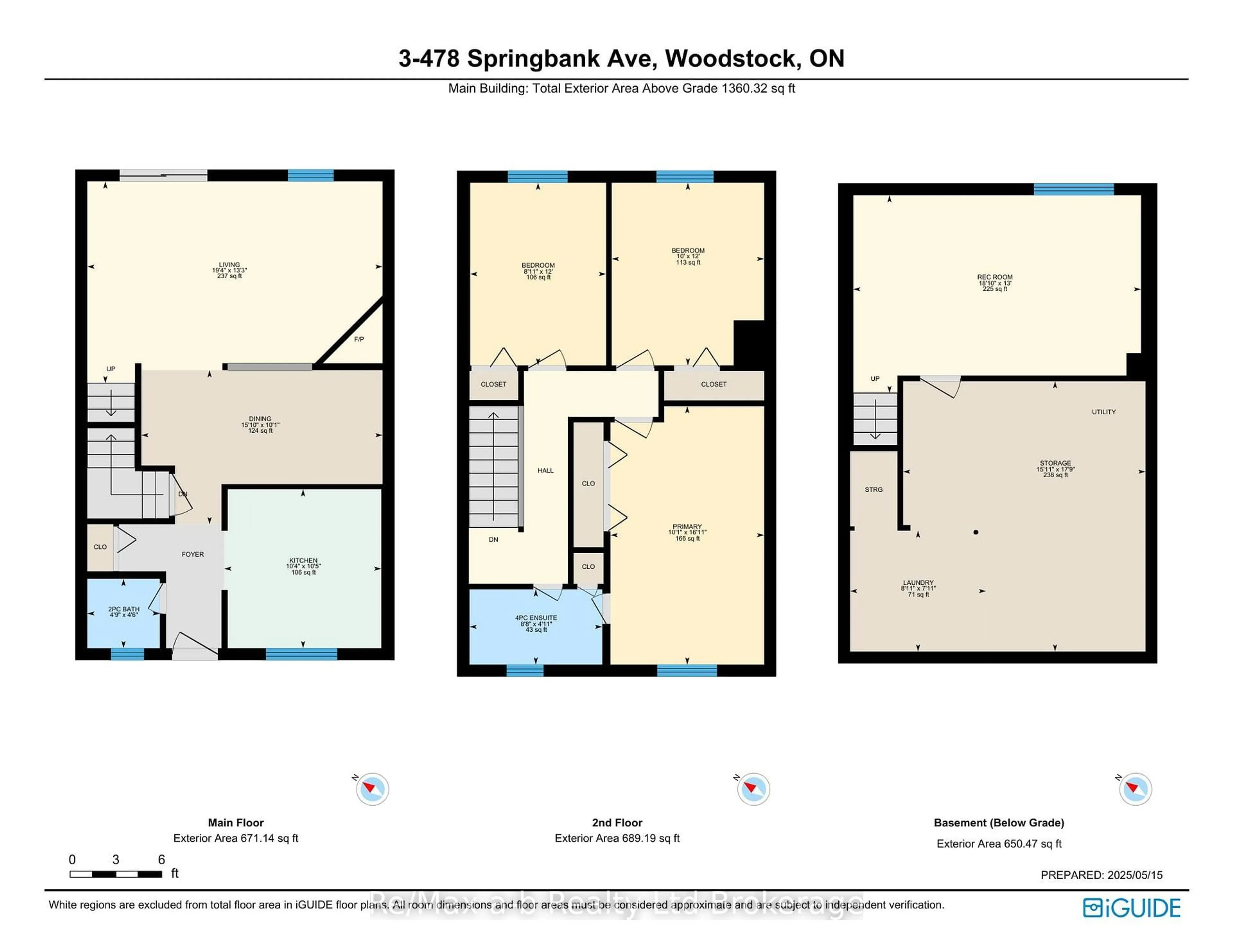 Floor plan for 478 Springbank Ave #3, Woodstock Ontario N4T 1K7
