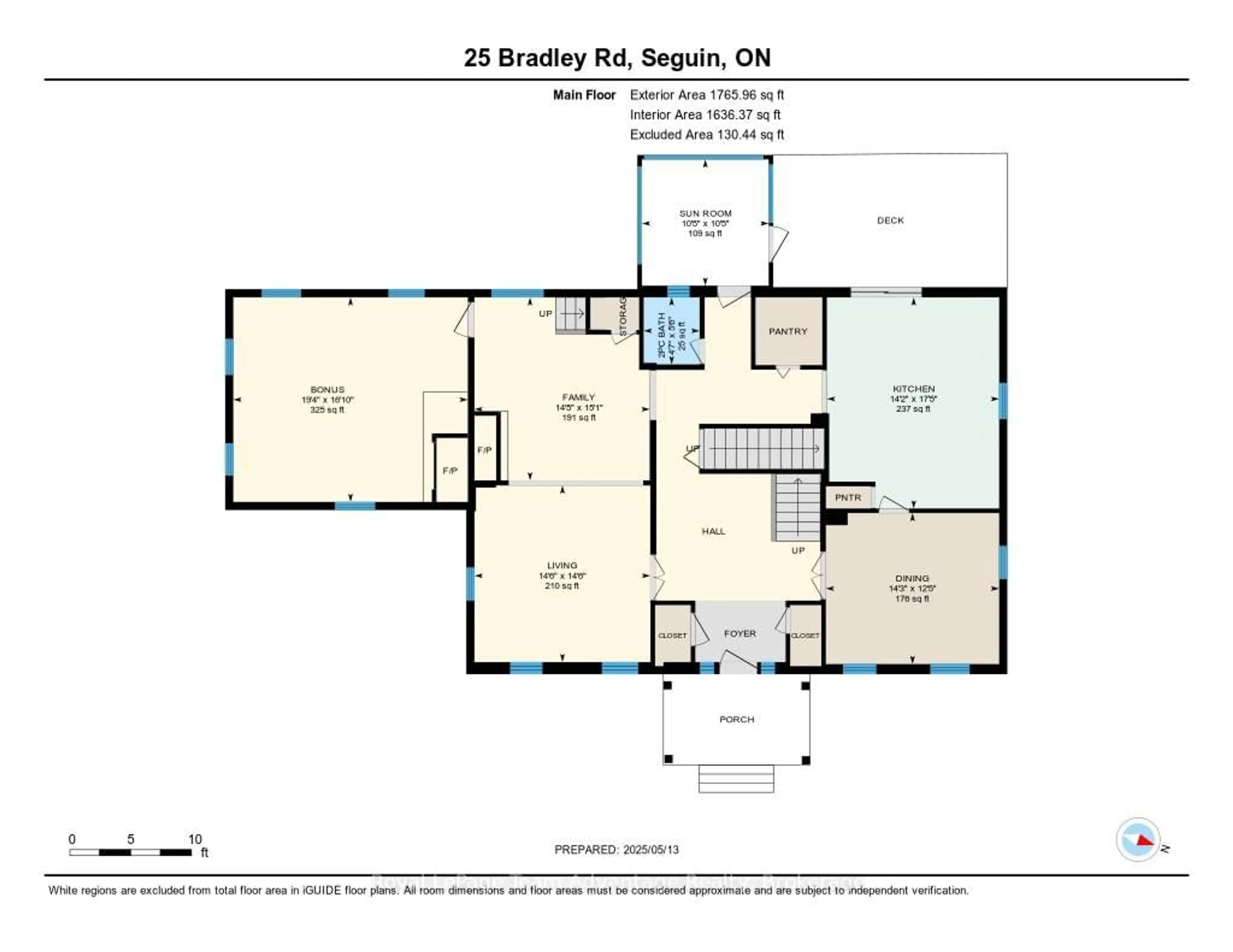 Floor plan for 25 Bradley Rd, Seguin Ontario P2A 0B6