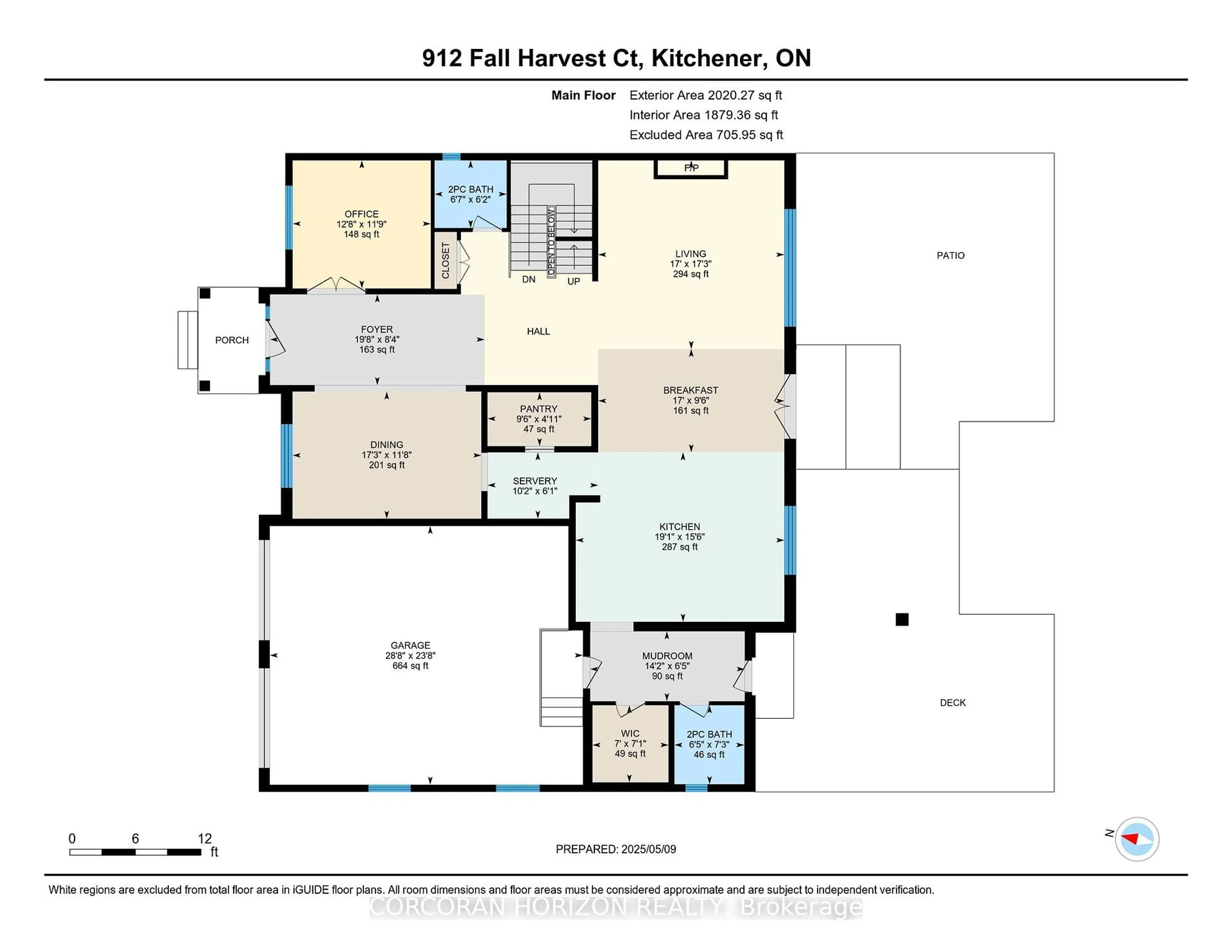 Floor plan for 912 Fall Harvest Crt, Kitchener Ontario N2P 0G6