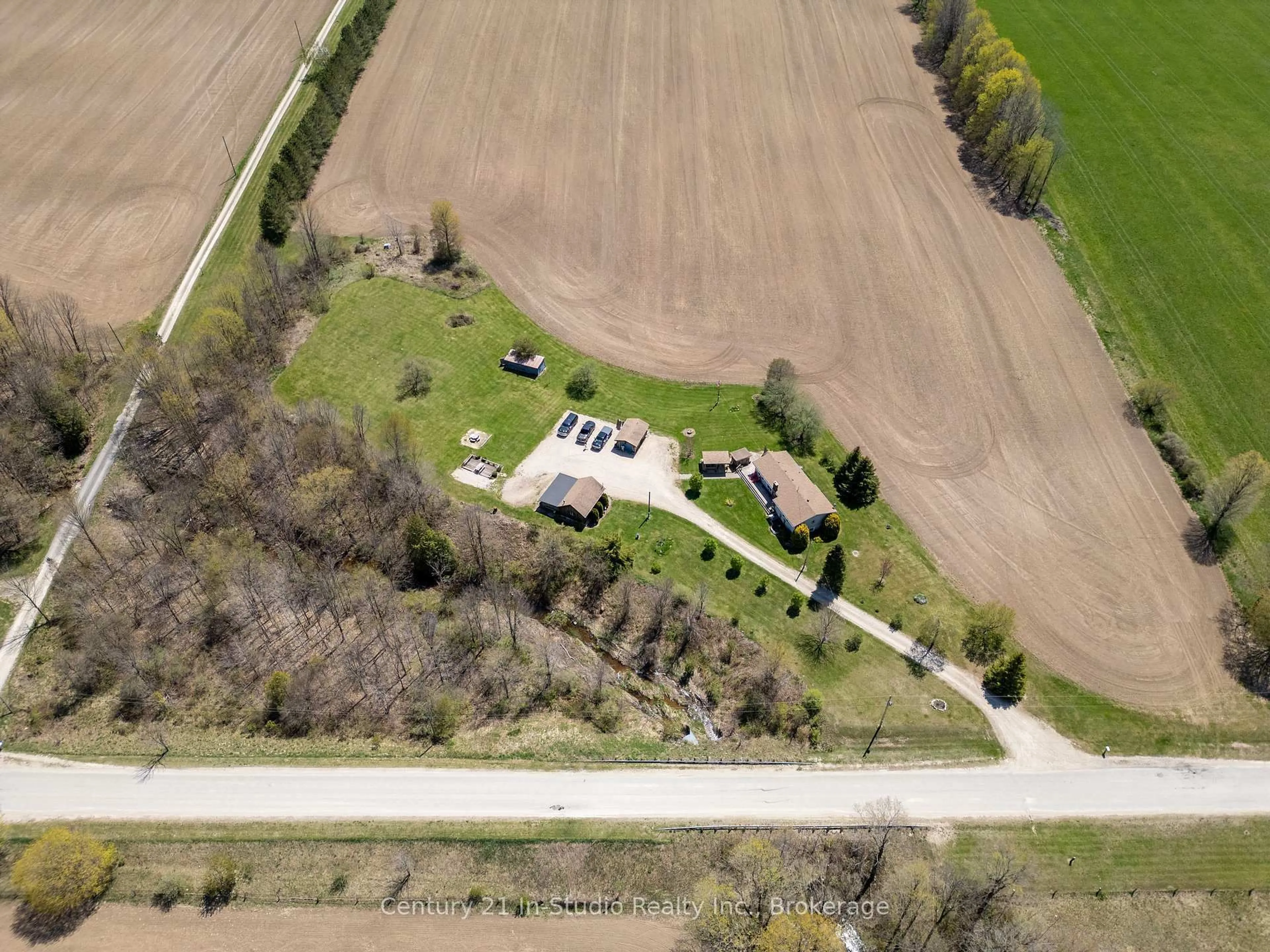 A pic from outside/outdoor area/front of a property/back of a property/a pic from drone, street for 382386 Concession 4 NDR N/A, West Grey Ontario N4N 3B9