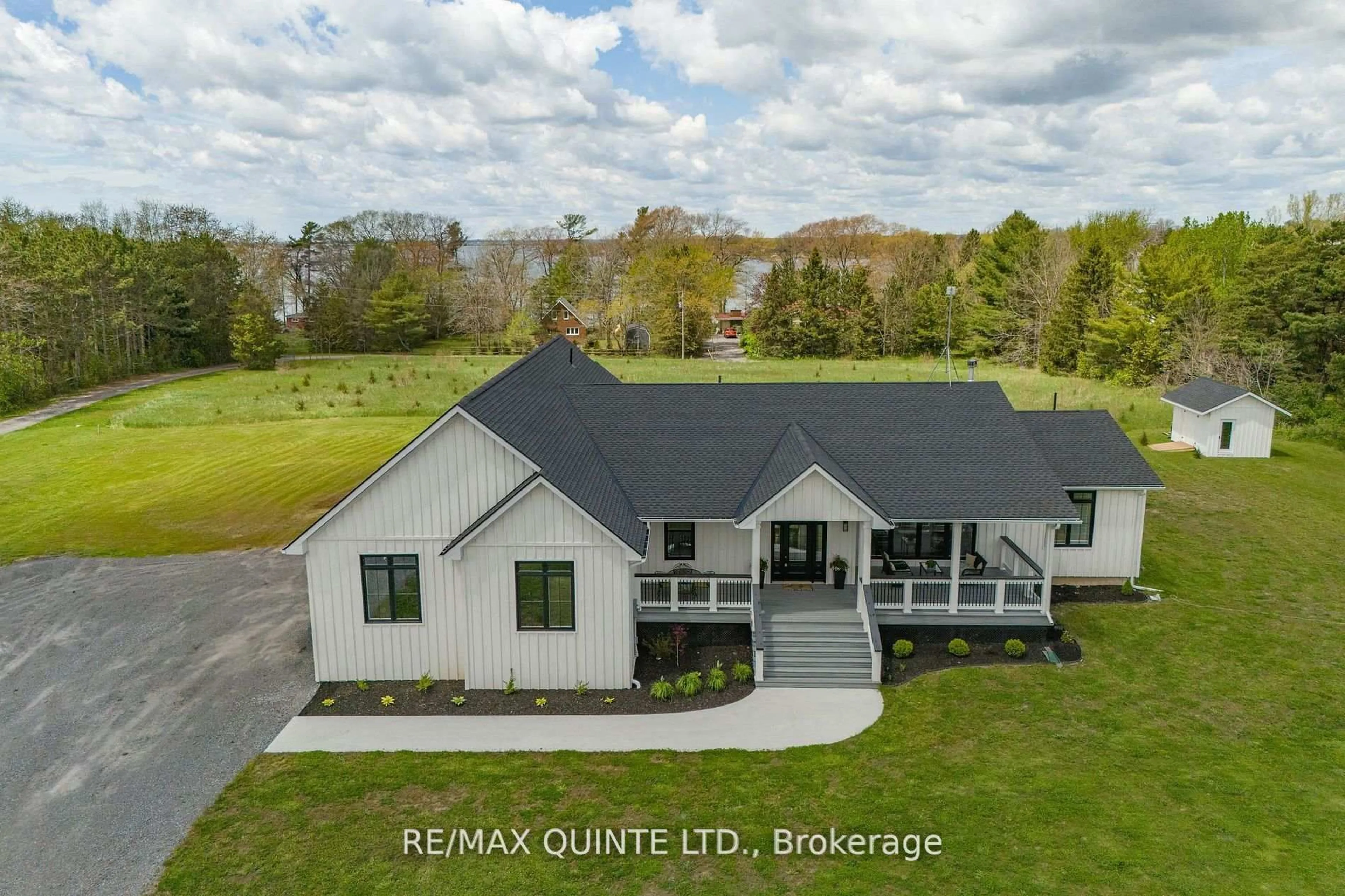A pic from outside/outdoor area/front of a property/back of a property/a pic from drone, unknown for 1688 County Road 12 N/A, Prince Edward County Ontario K0K 2T0