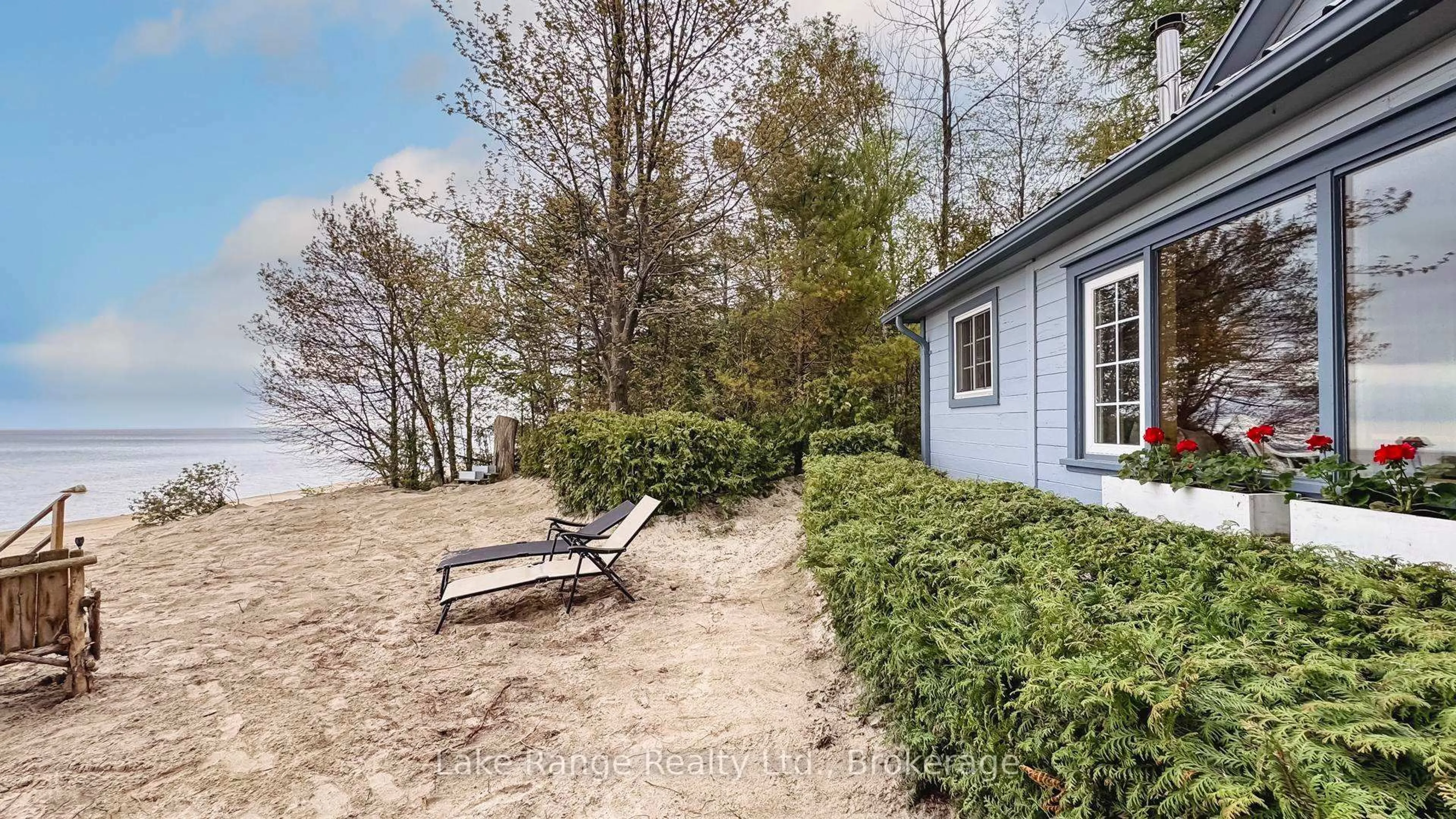 Patio, water/lake/river/ocean view for 133 Bruce Beach Rd, Huron-Kinloss Ontario N2Z 2X3