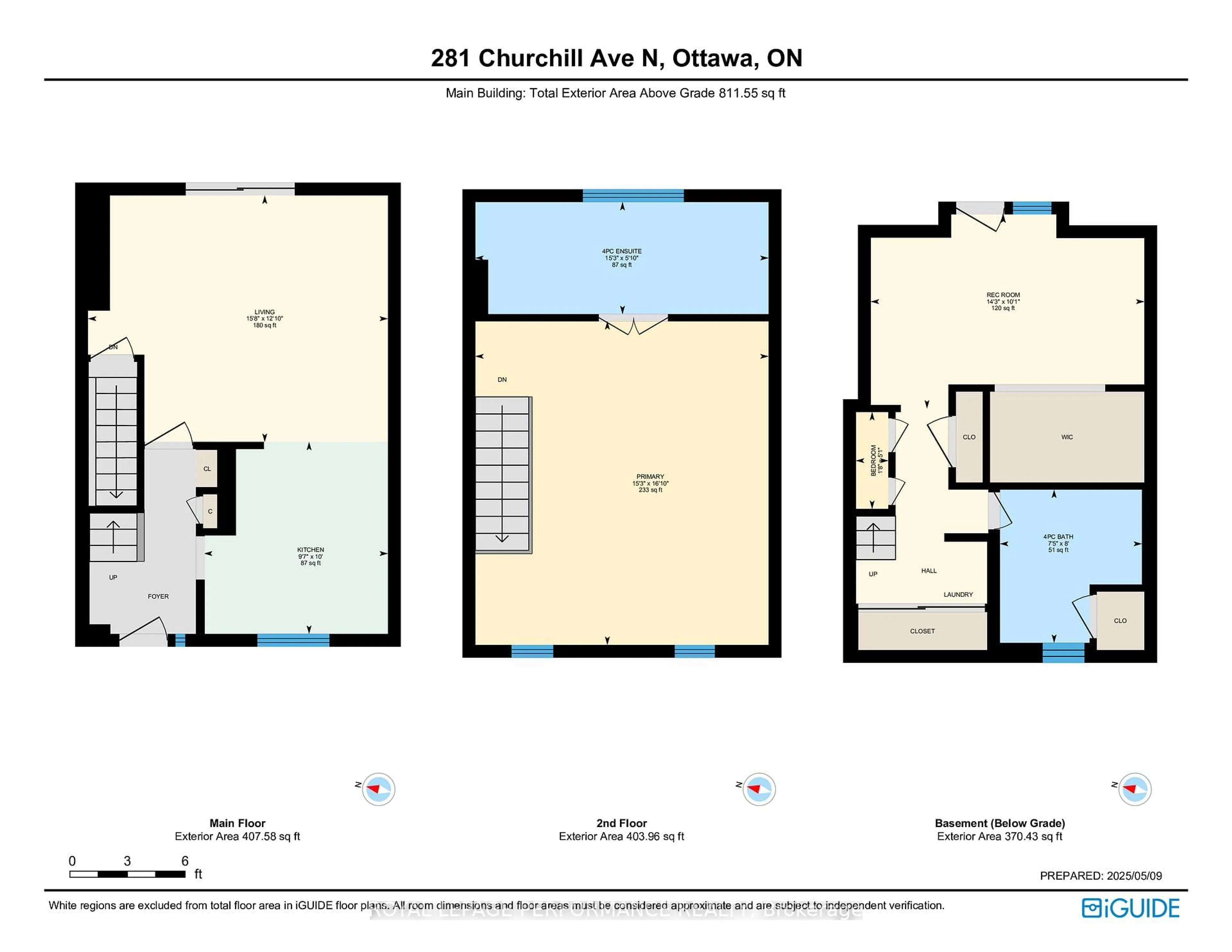 Floor plan for 281 Churchill Ave, Ottawa Ontario K1Z 5B7