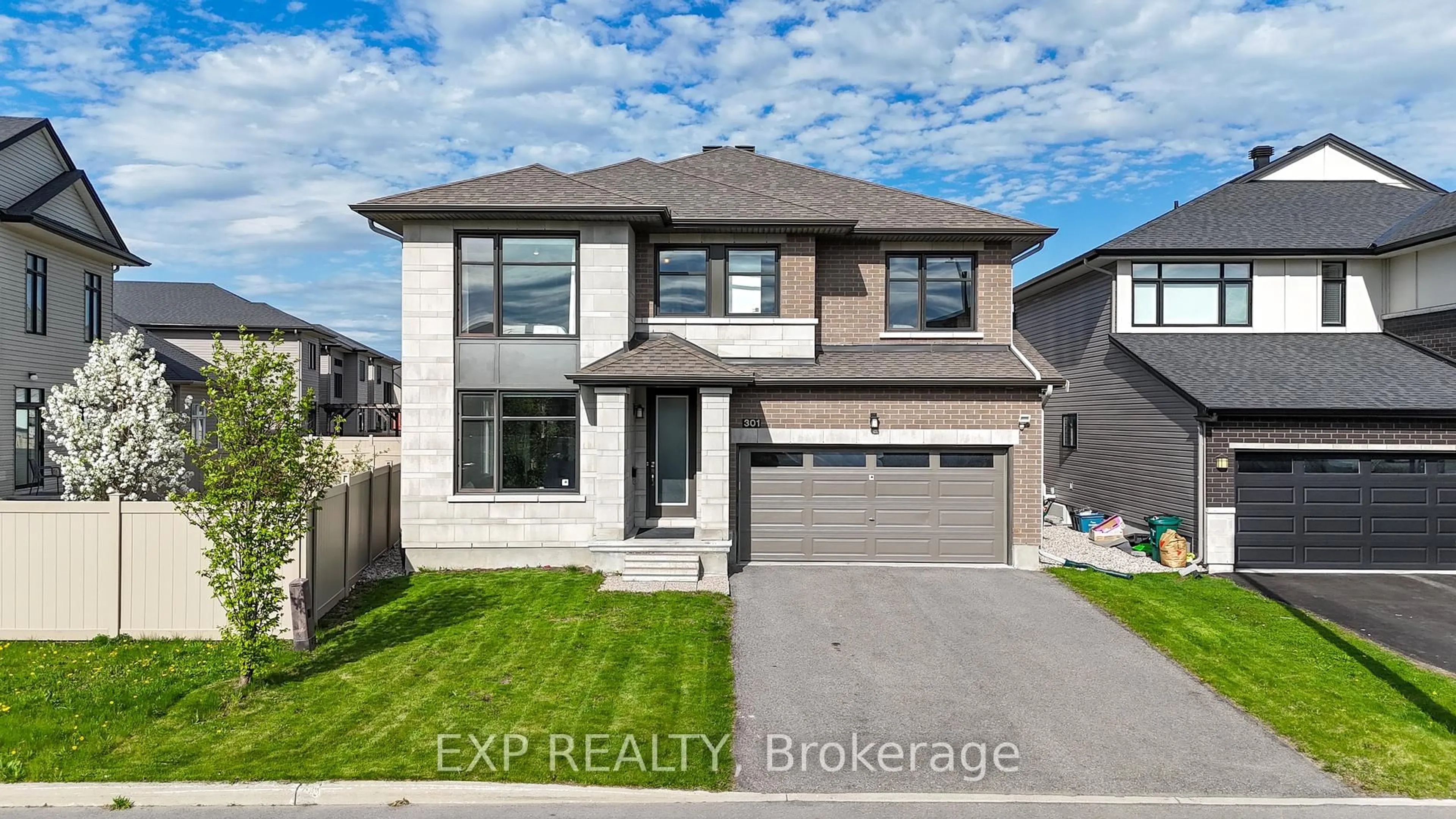 Home with brick exterior material, street for 301 SERENADE Cres, Ottawa Ontario K1X 0B9