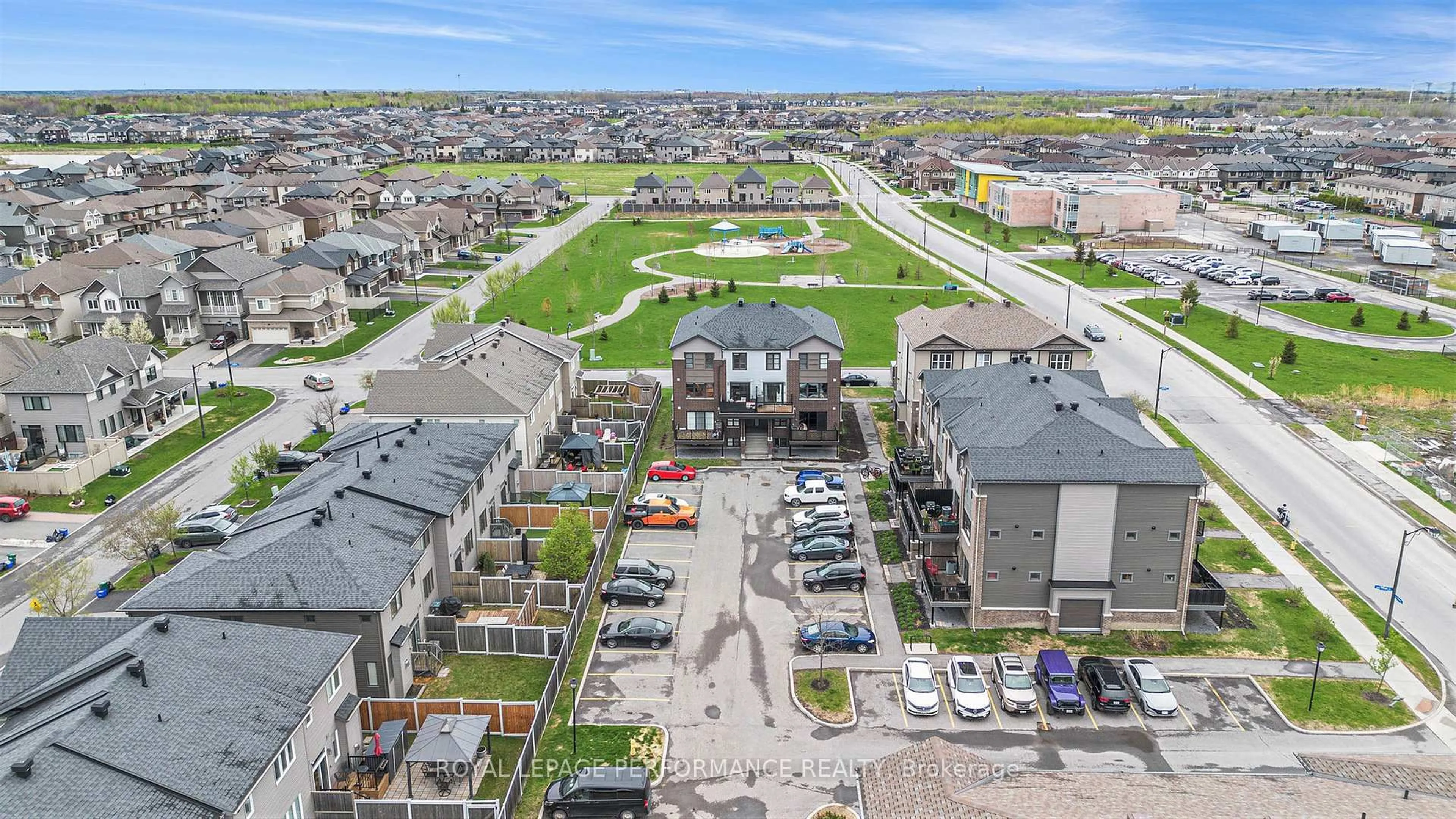 A pic from outside/outdoor area/front of a property/back of a property/a pic from drone, city buildings view from balcony for 316 Des Tilleuls Private #B, Ottawa Ontario K4A 1B7