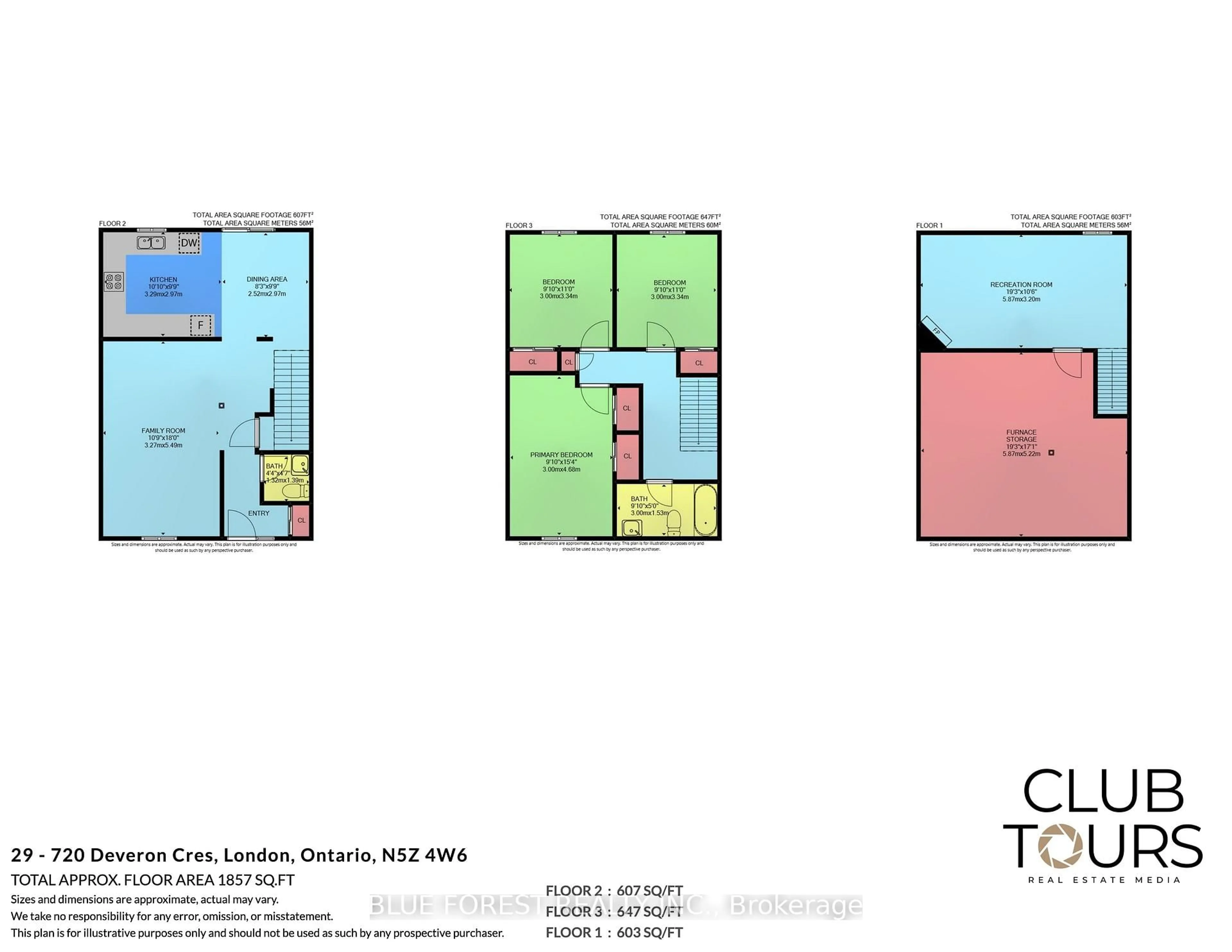 Floor plan for 720 Deveron Cres #29, London South Ontario N5Z 4W6