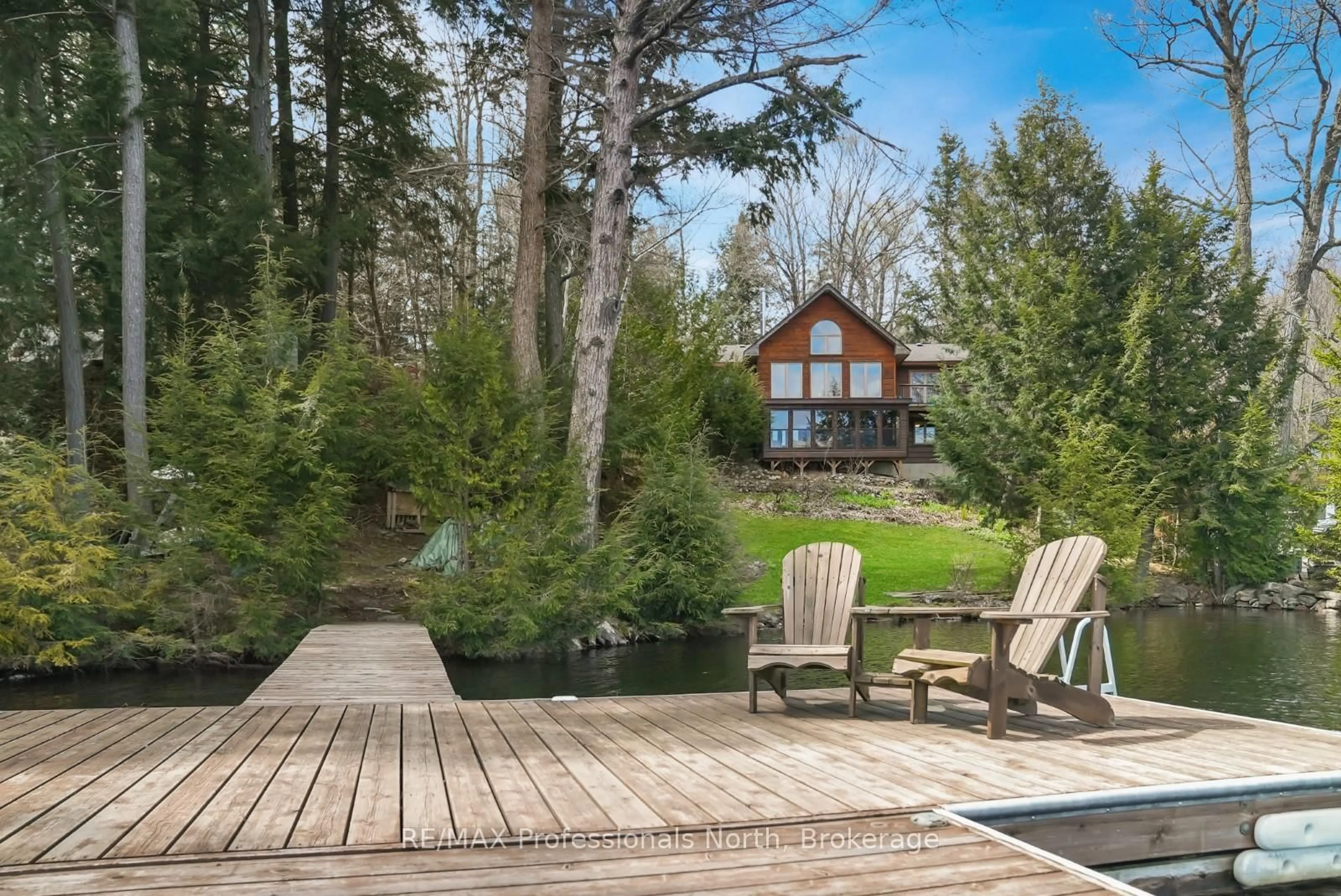Patio, water/lake/river/ocean view for 1334 Hardwood Lane, Highlands East Ontario K0M 3C0